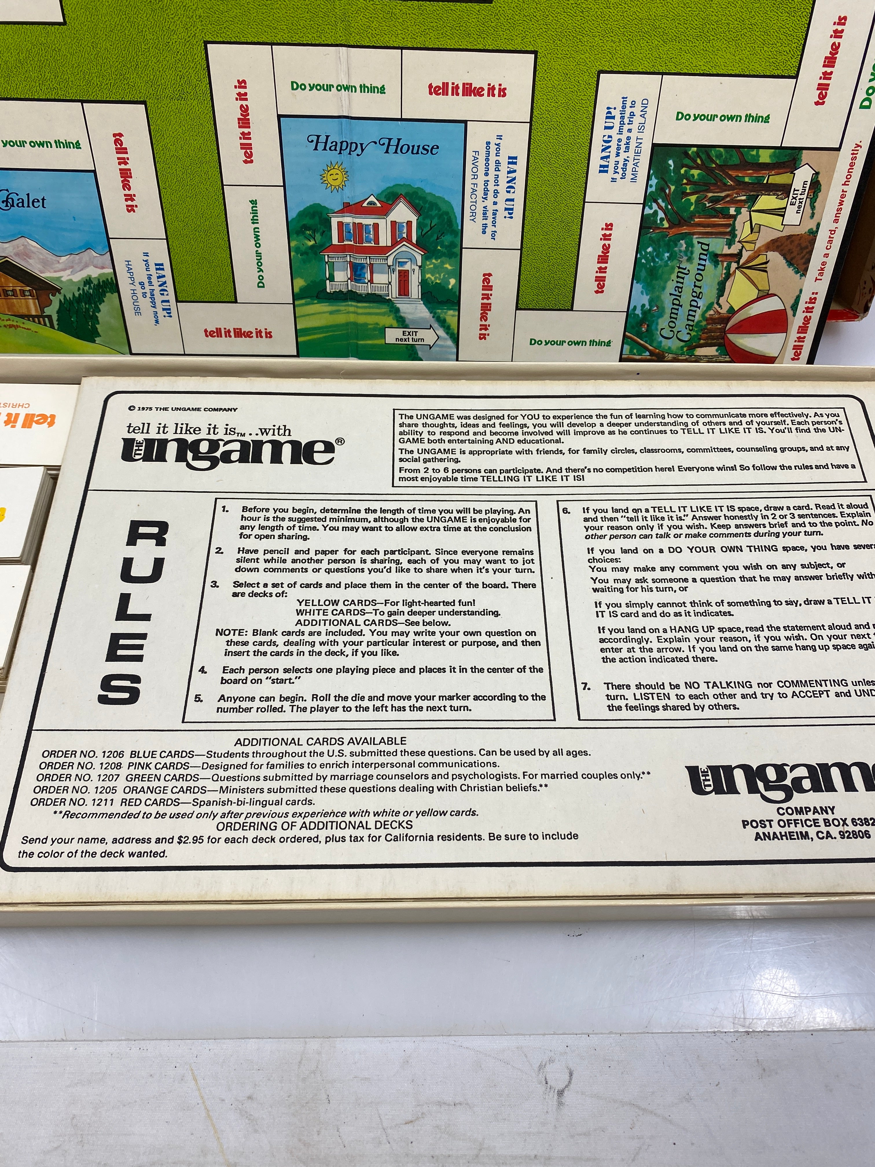 The Ungame Board Game 1975