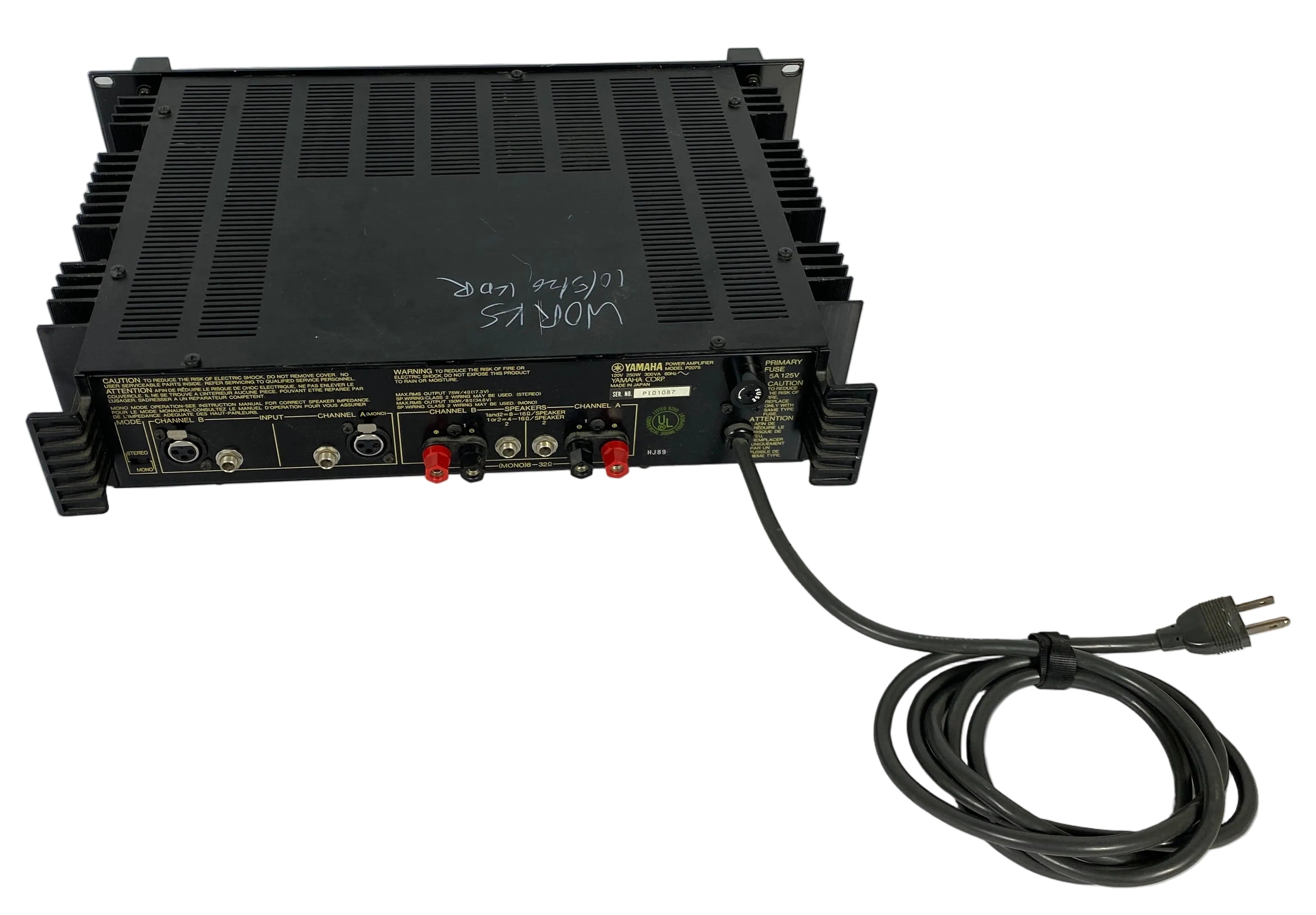 Yamaha P2075 Dual Channel Power Amplifier