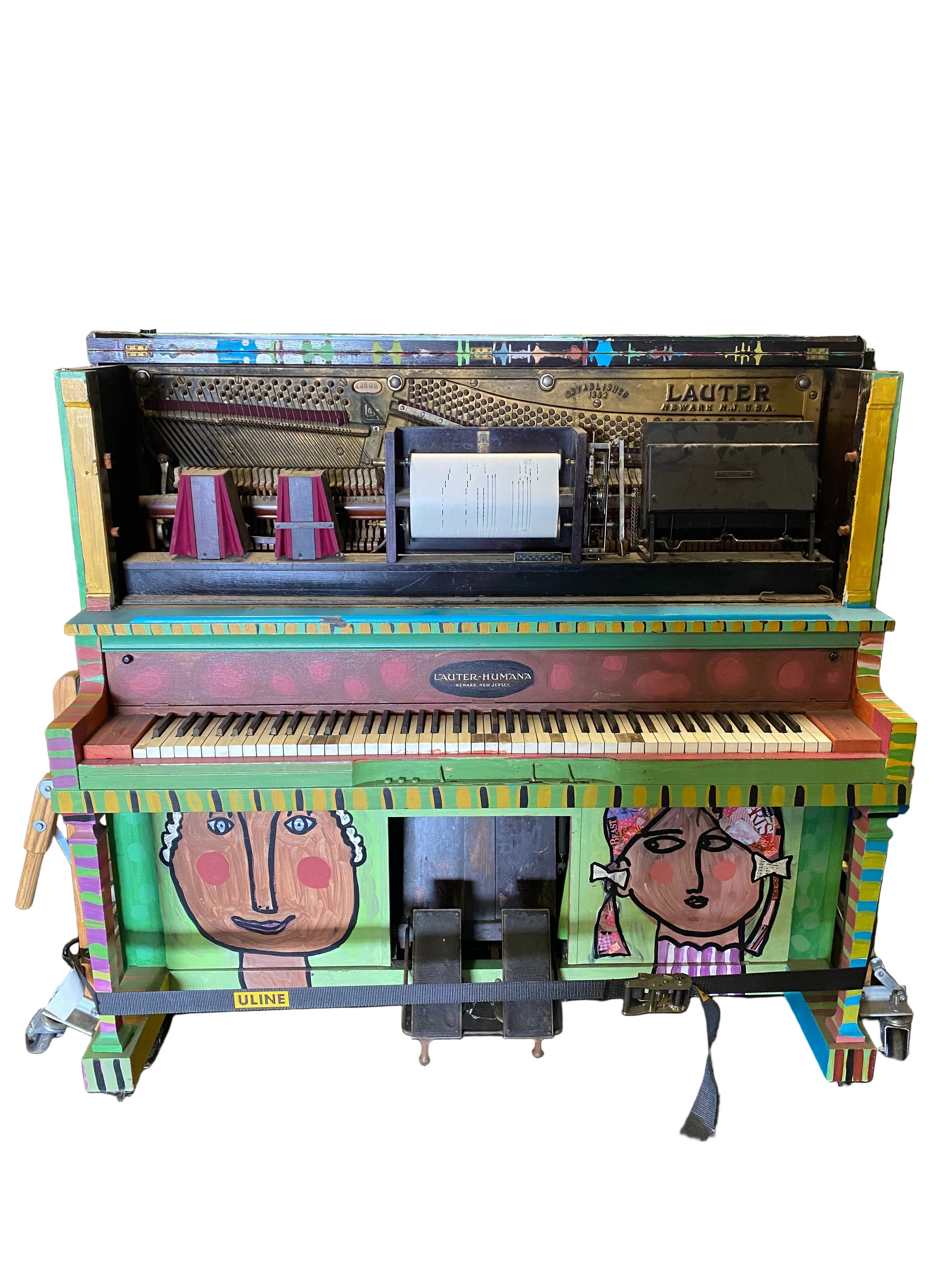 Lauter Painted Player Piano