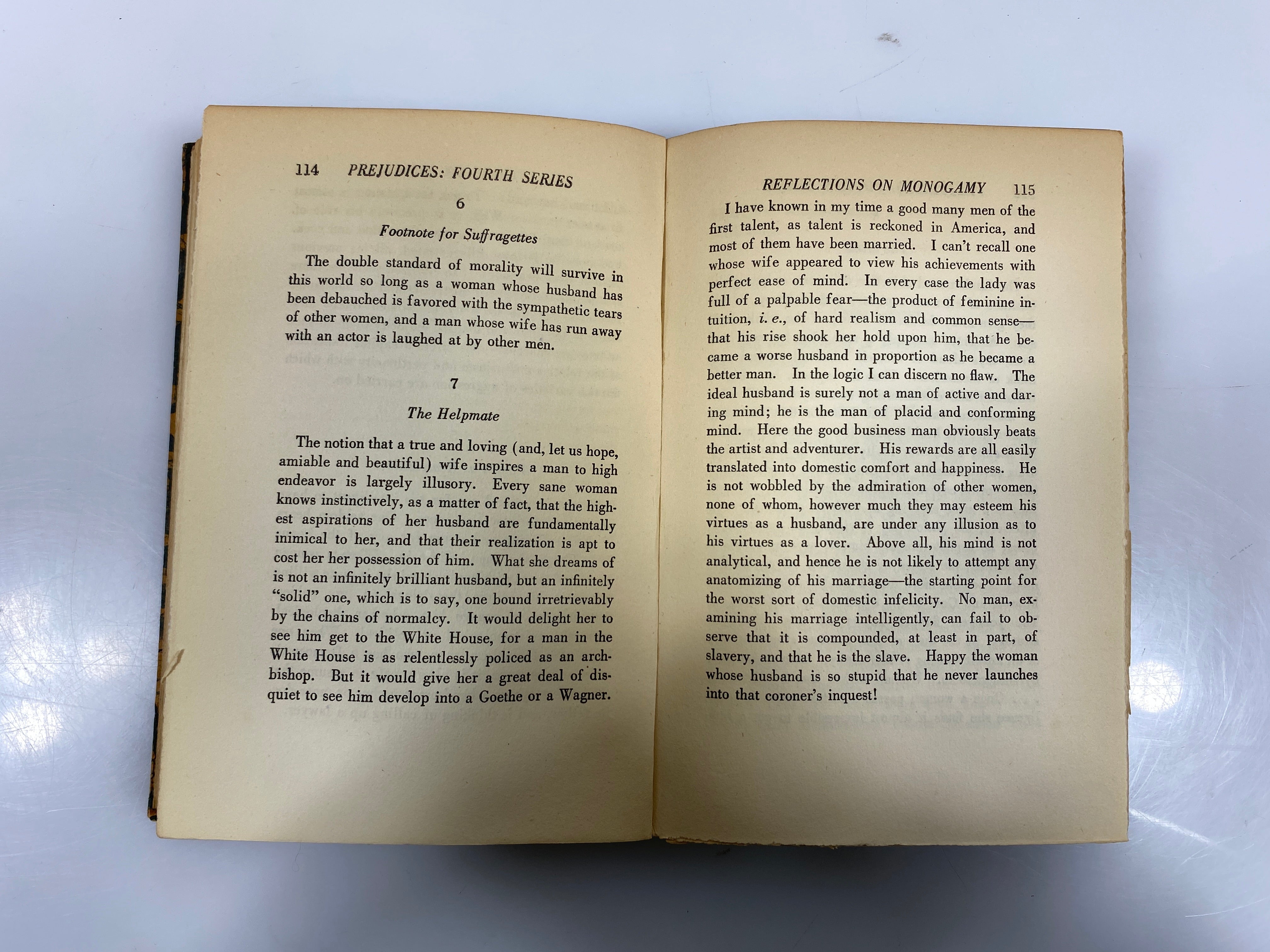 Prejudices Fourth Series by Mencken Alfred A Knopf 1925 HC