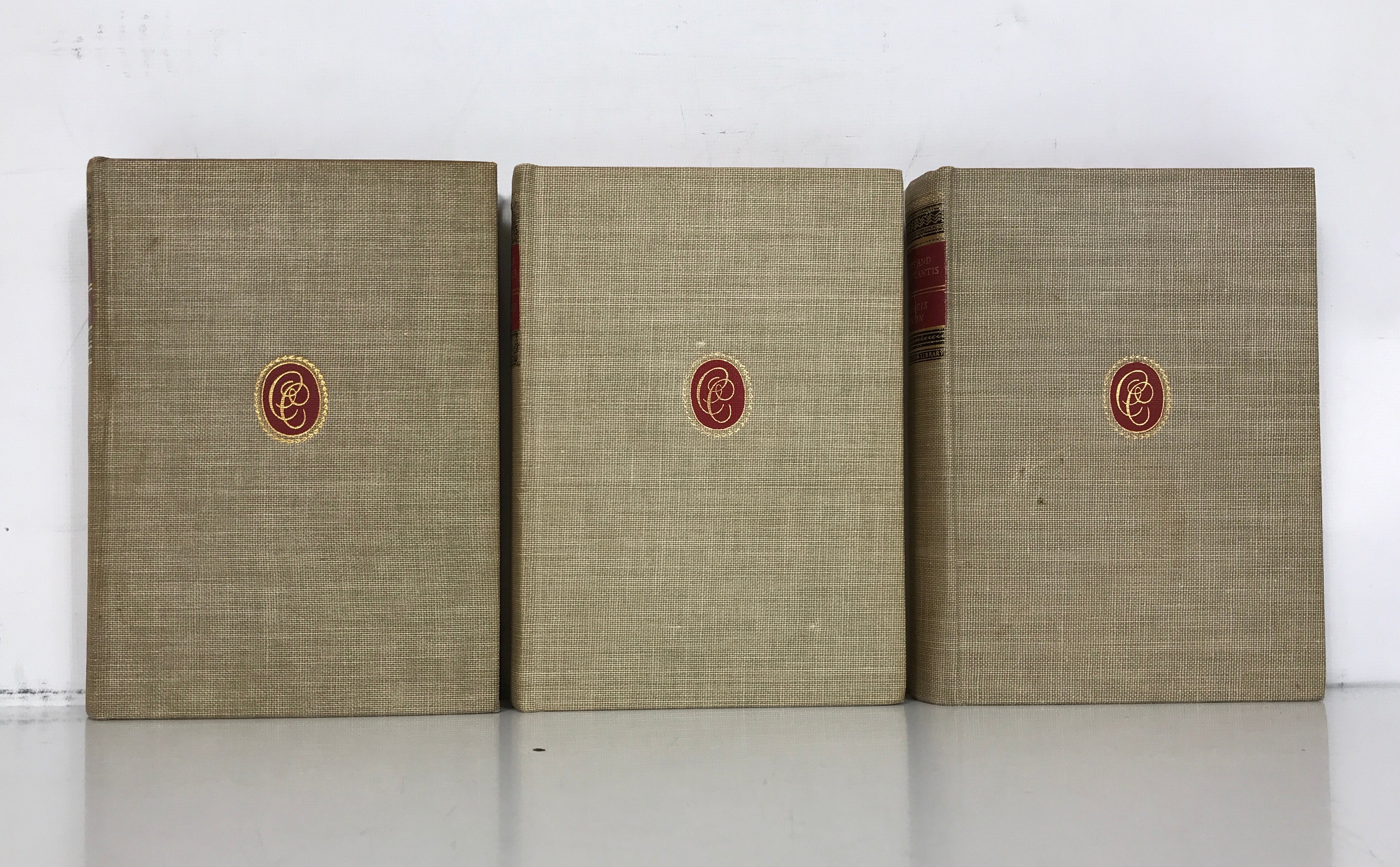 3 Vols The Classics Club: Emerson, Bacon, Montaigne 1941-1943 Vintage HC