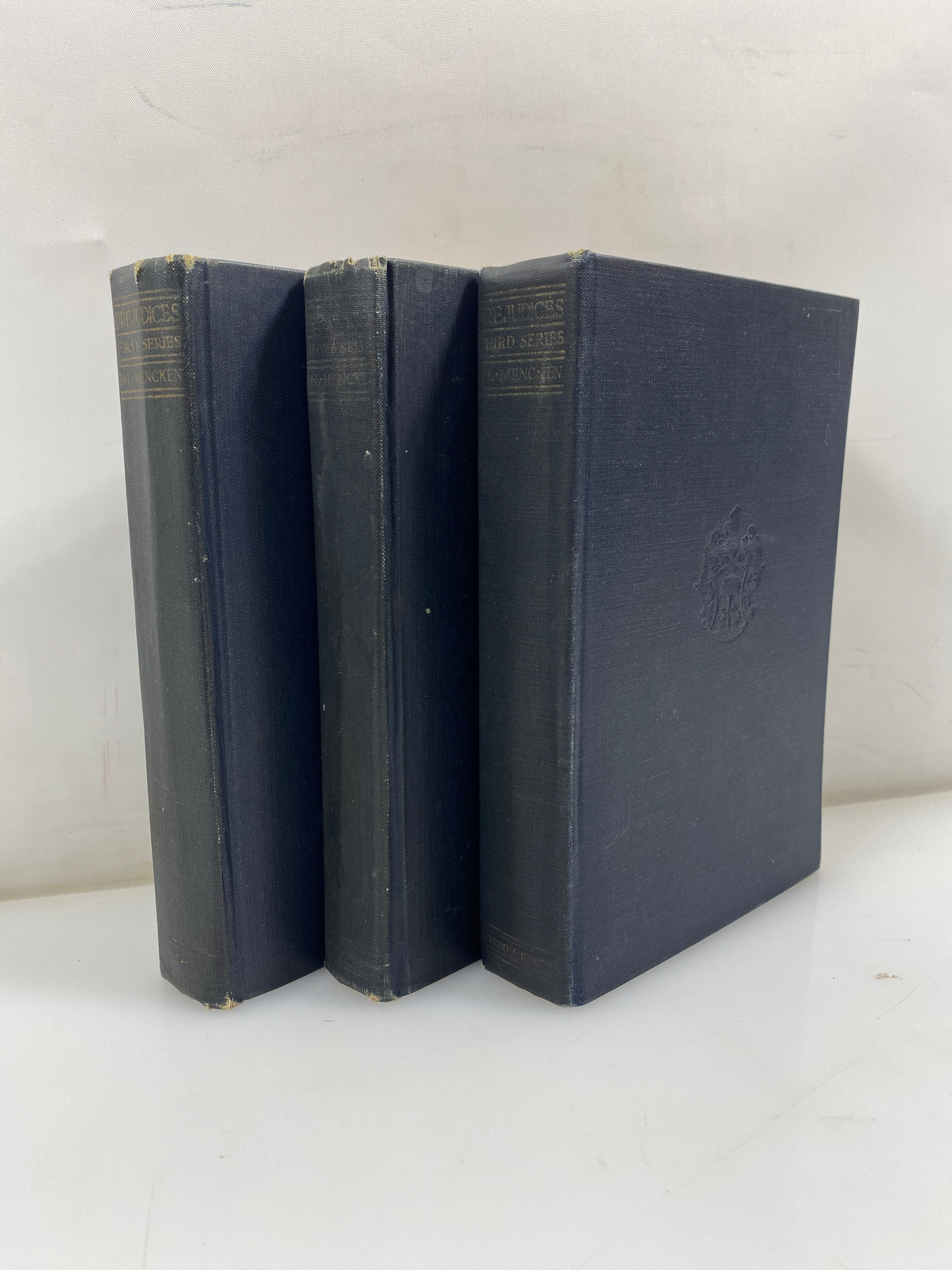 Lot of 3: Prejudices by Mencken First-Third Series Alfred A Knopf 1924 HC