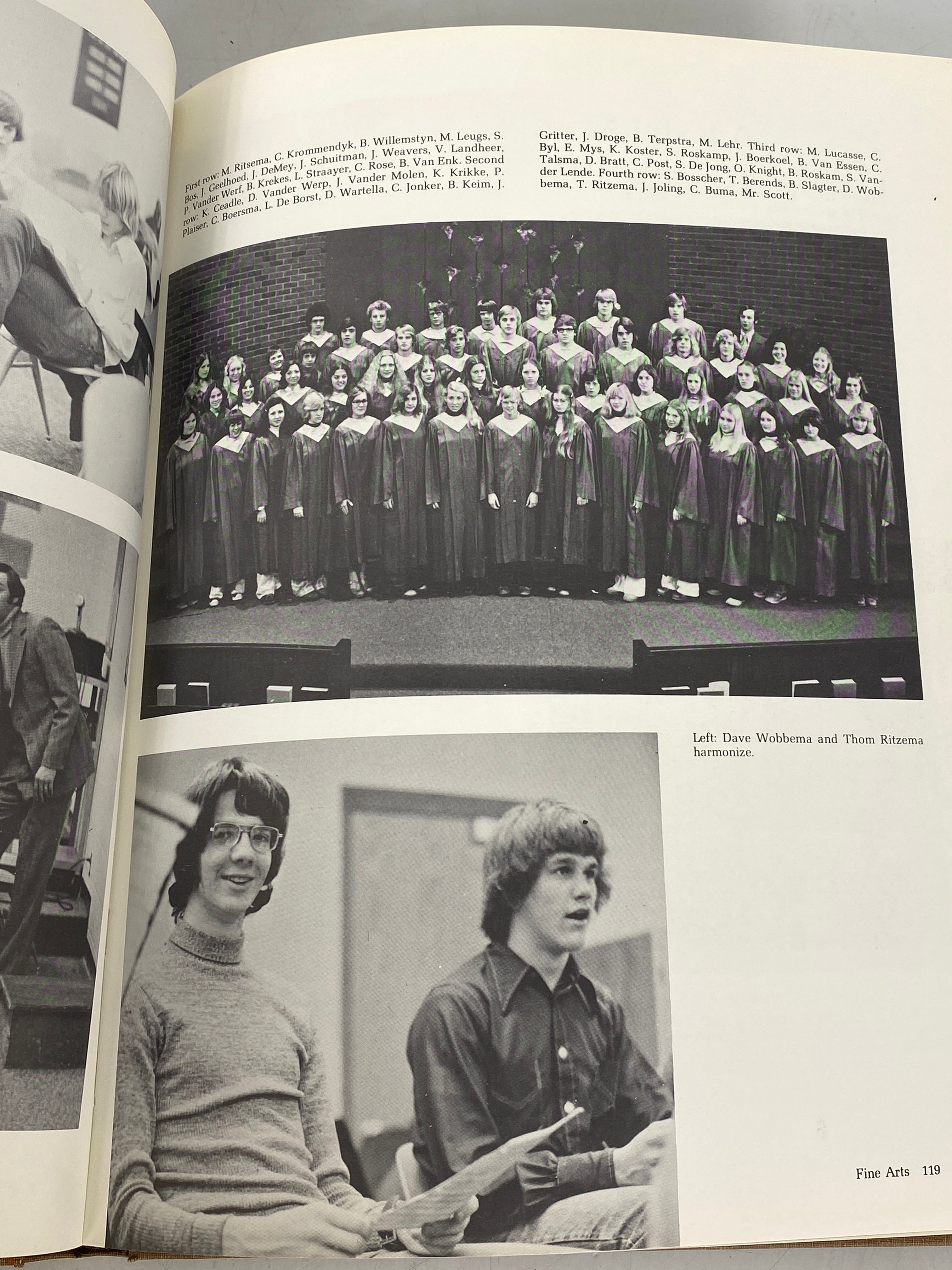 1975 "Embers" Grand Rapids Christian High School Yearbook Grand Rapids, MI HC