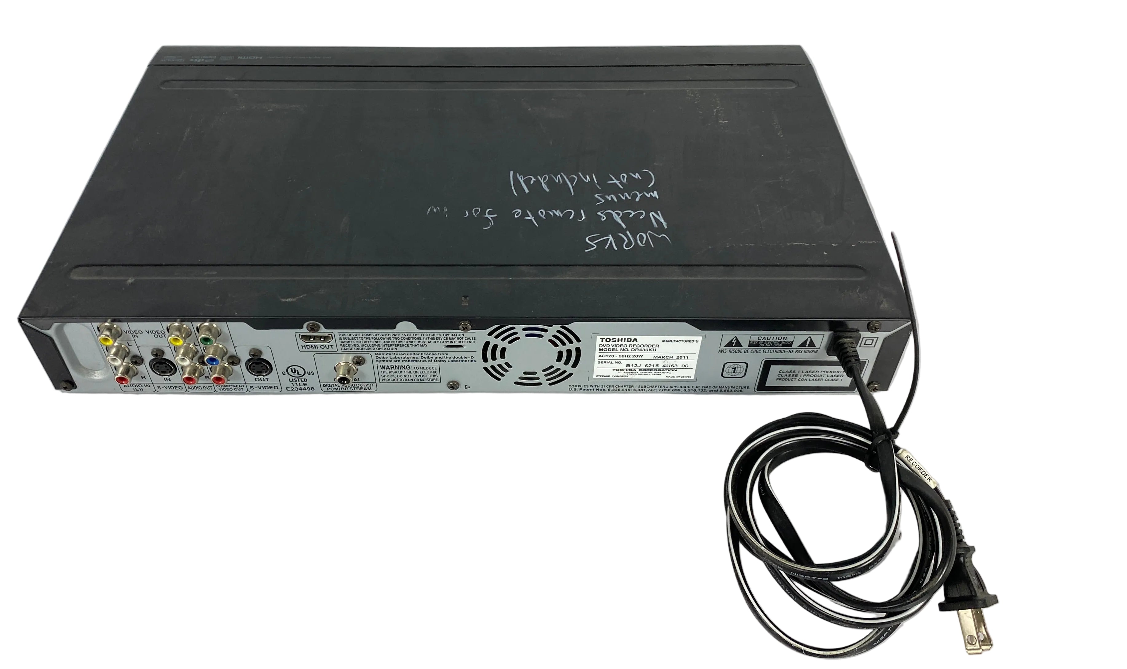 Toshiba DR430KU DVD Recorder