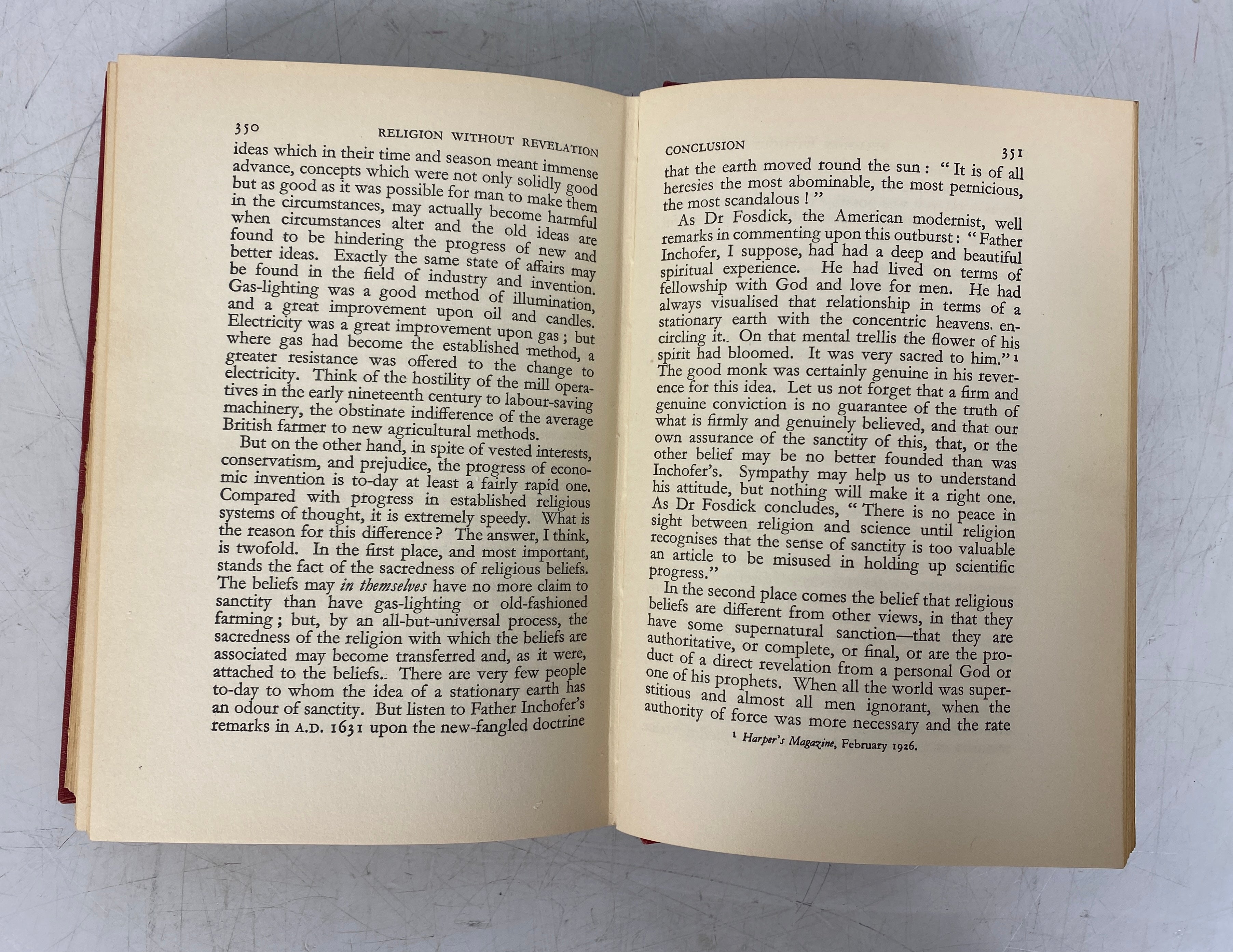 Religion Without Revelation by J.S. Huxley 1927 Harper & Brothers HC