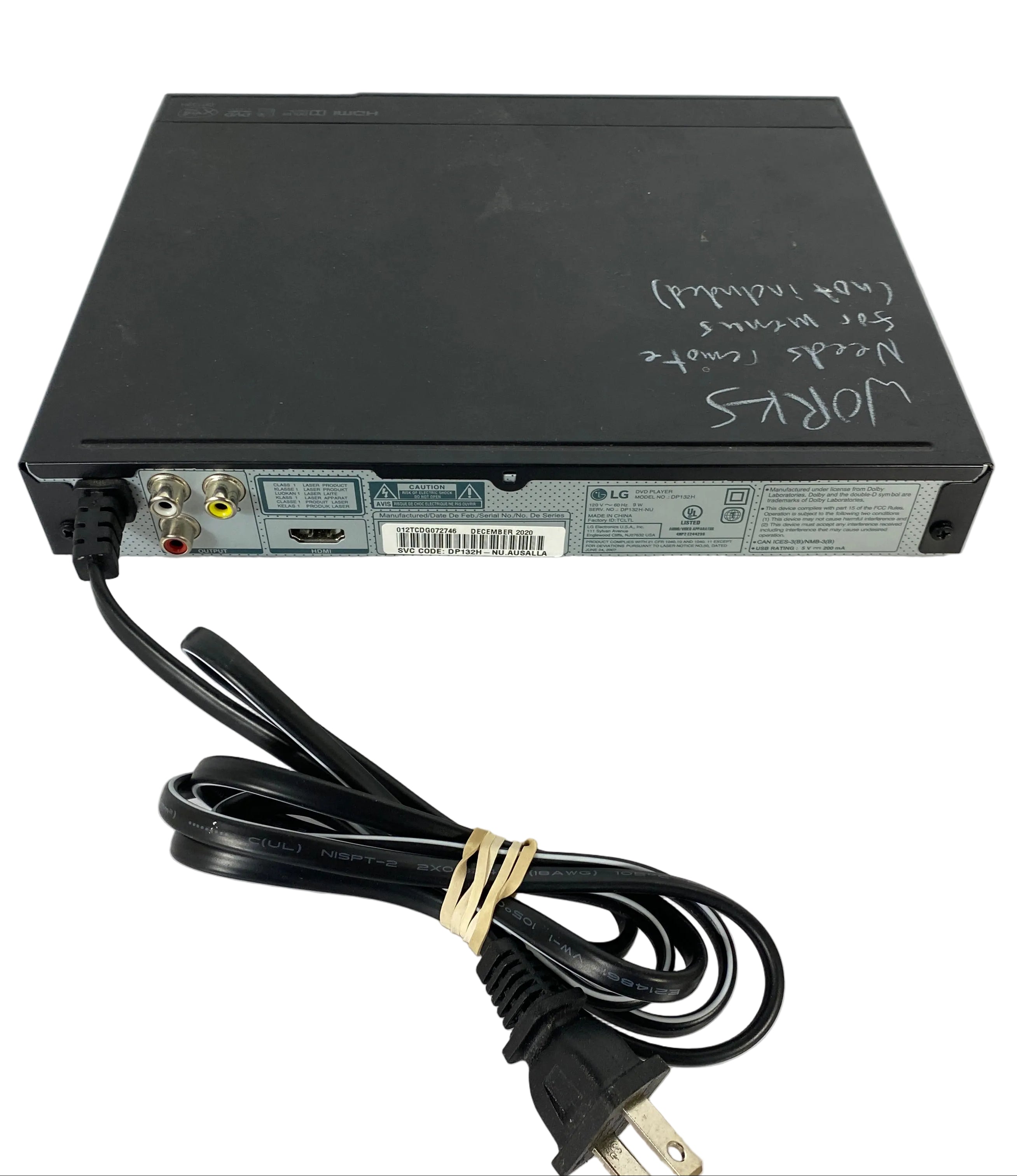 LG DP132H DVD Player