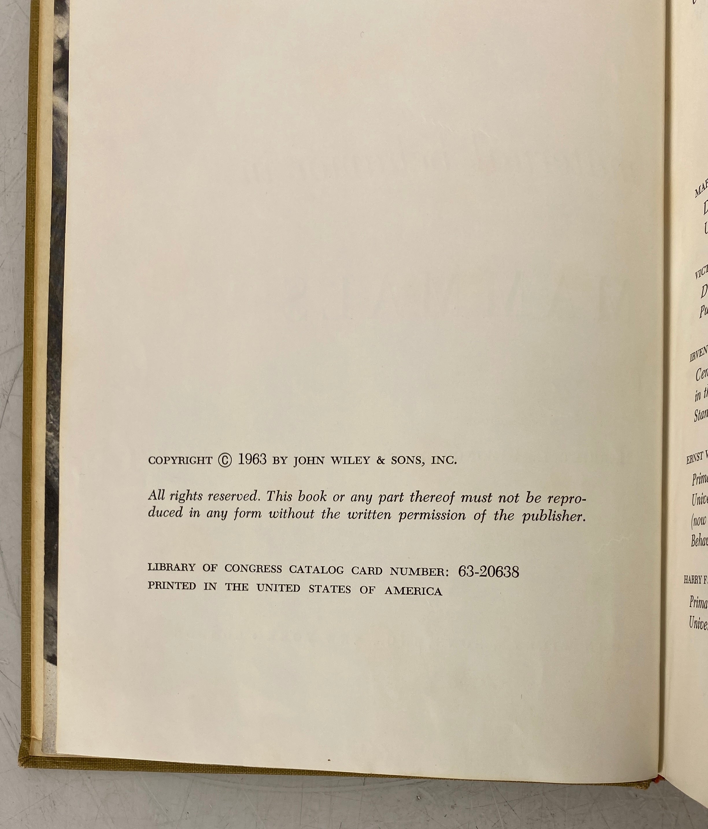 Maternal Behavior in Mammals Harriet Rheingold 1963 Vintage HC Text