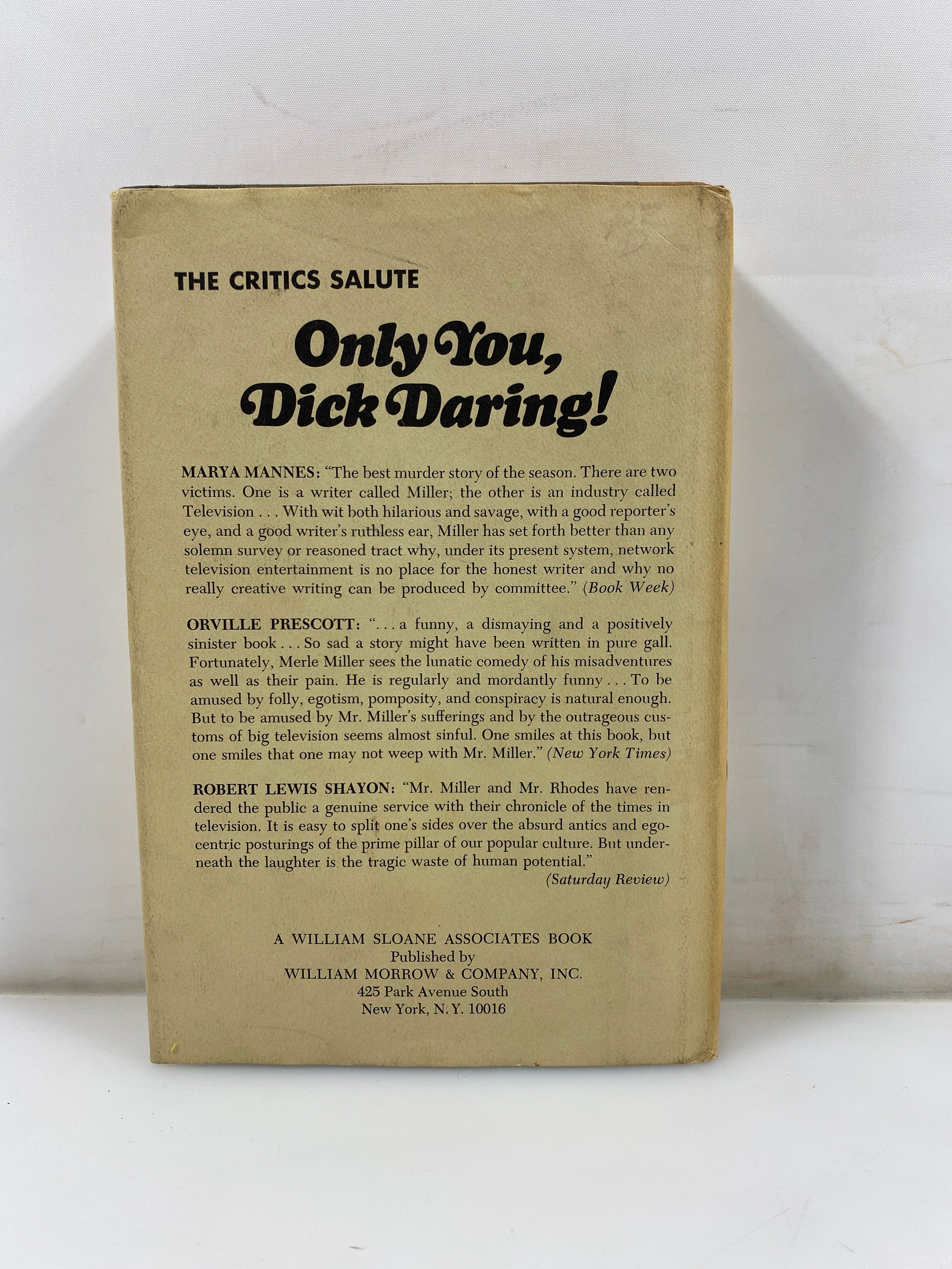 Only You, Dick Daring! by Miller/Rhodes 4th Print 1964 HCDJ