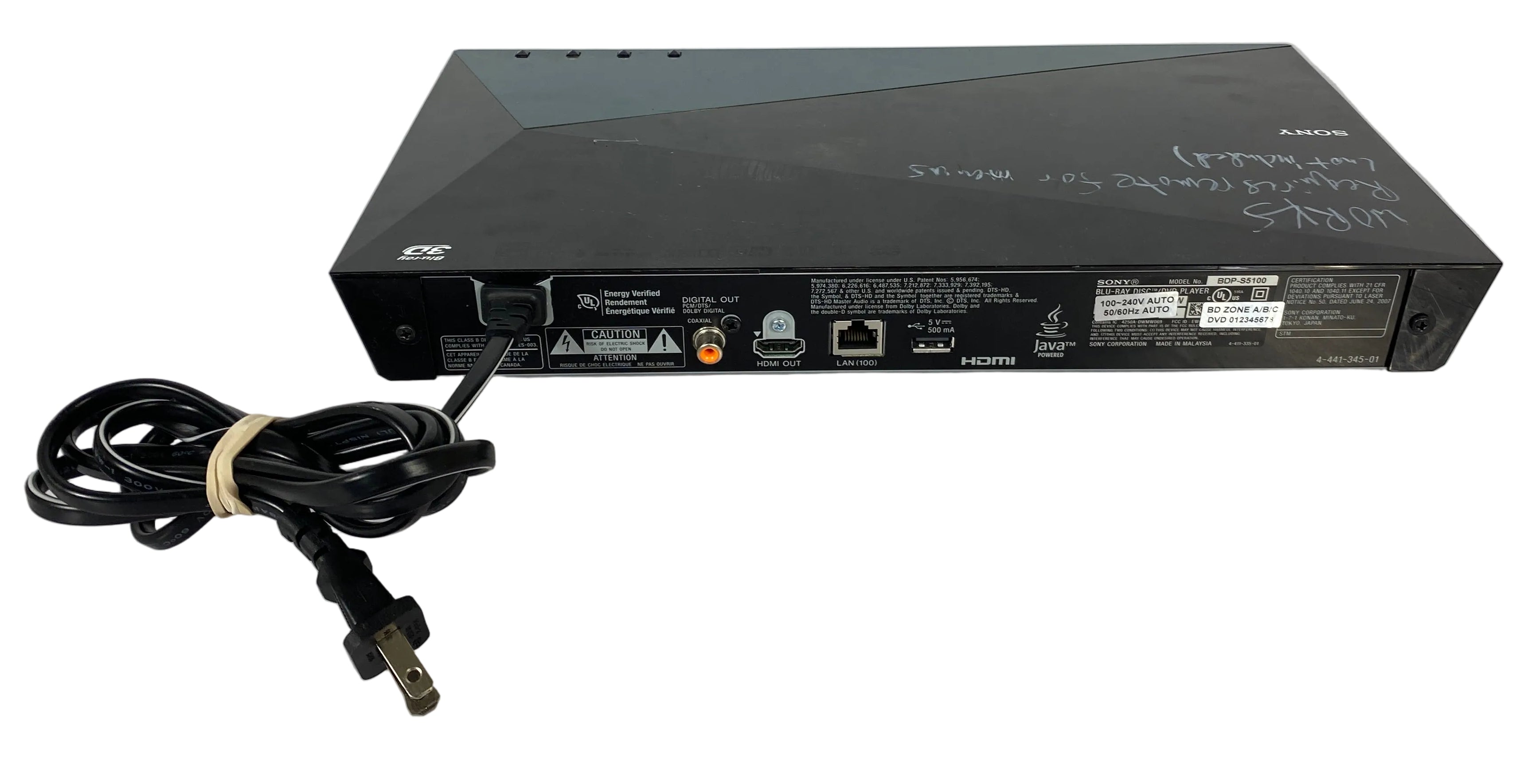 Sony BDP-S5100 3D Blu-ray Disc Player with Wi-Fi