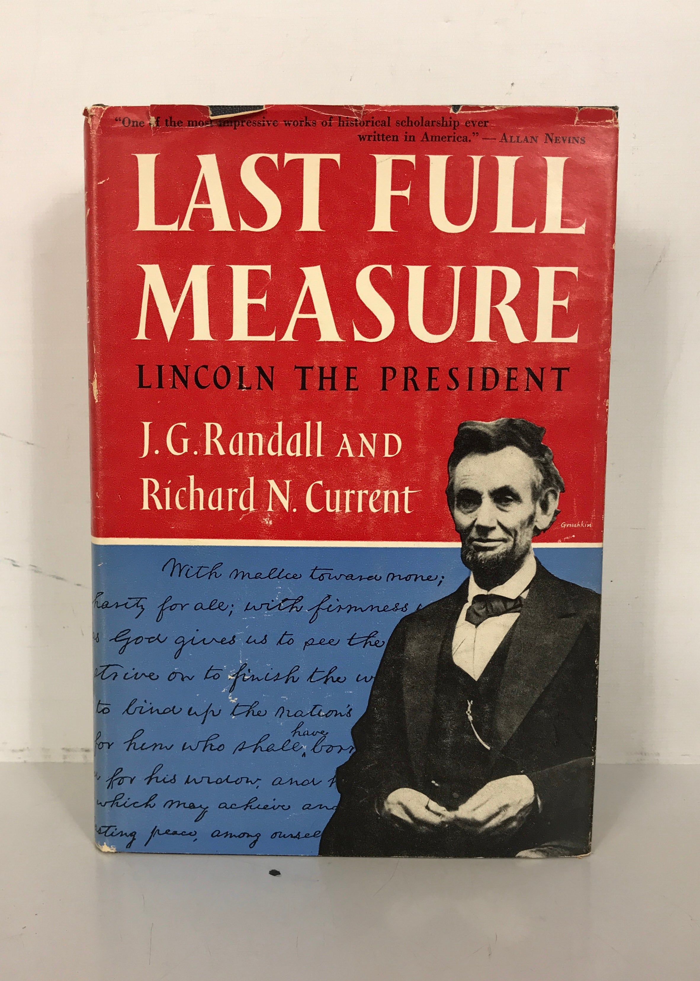 Lincoln The President Randall/Current 1955 1st Ed 2nd Print HC DJ