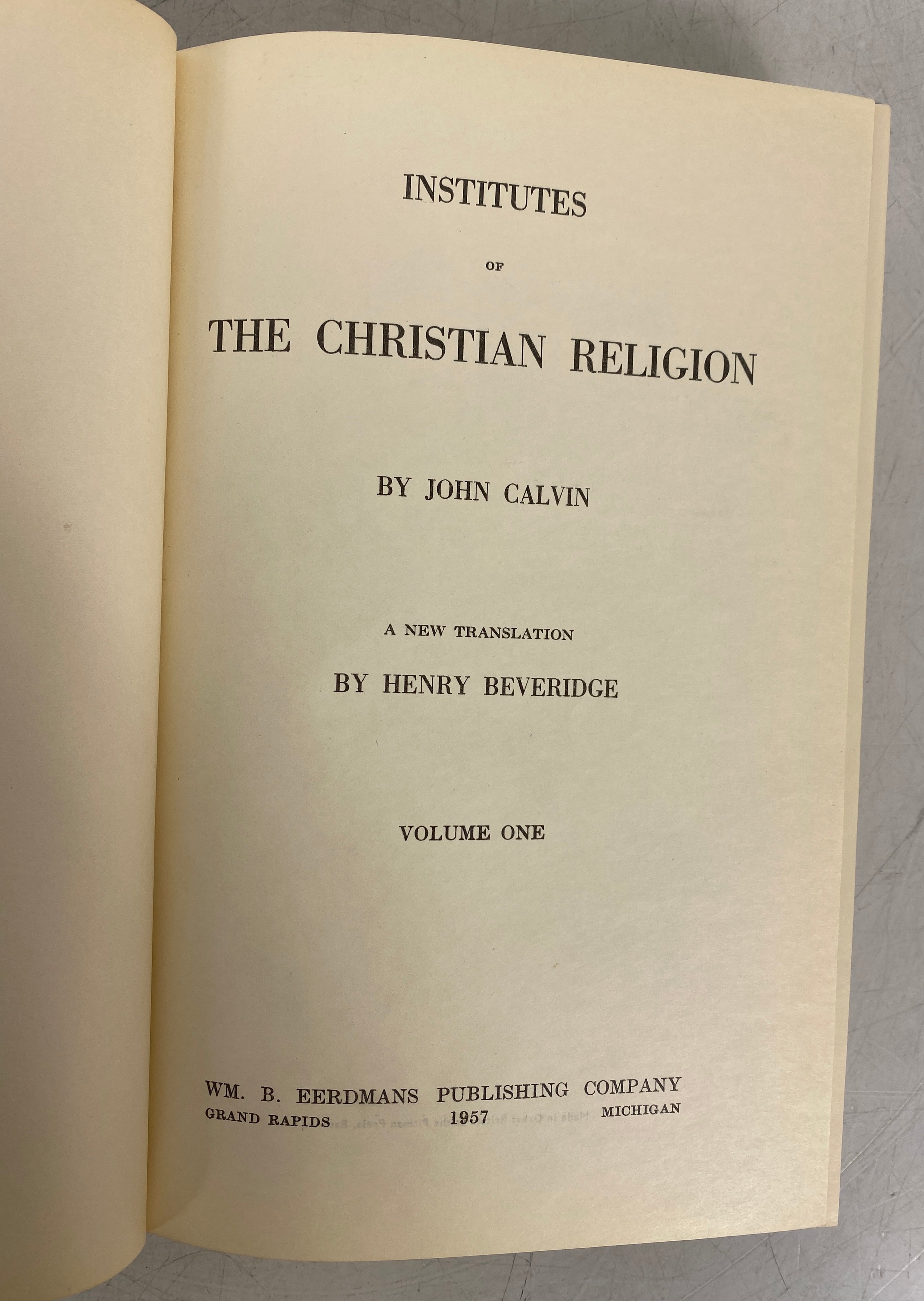 2 Vol Set Calvin's Institutes of the Christian Religion John Calvin 1957 HCDJ