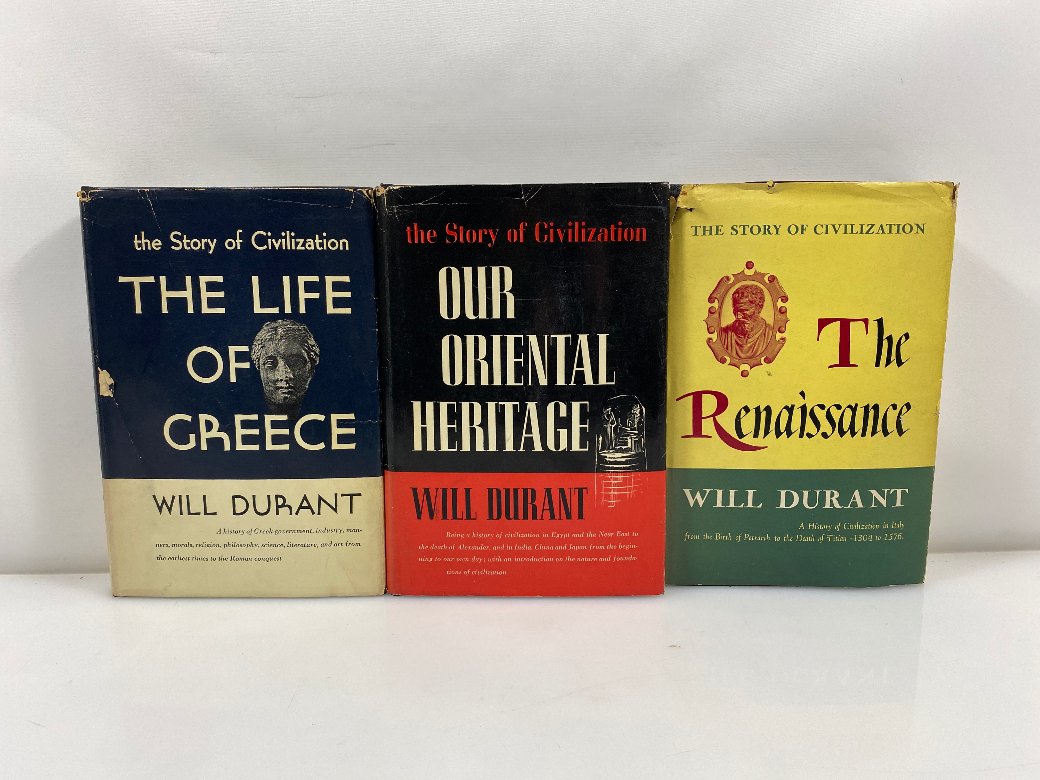 Lot of 3: Will Durant The Story of Civilization 1935-1953 HCDJ