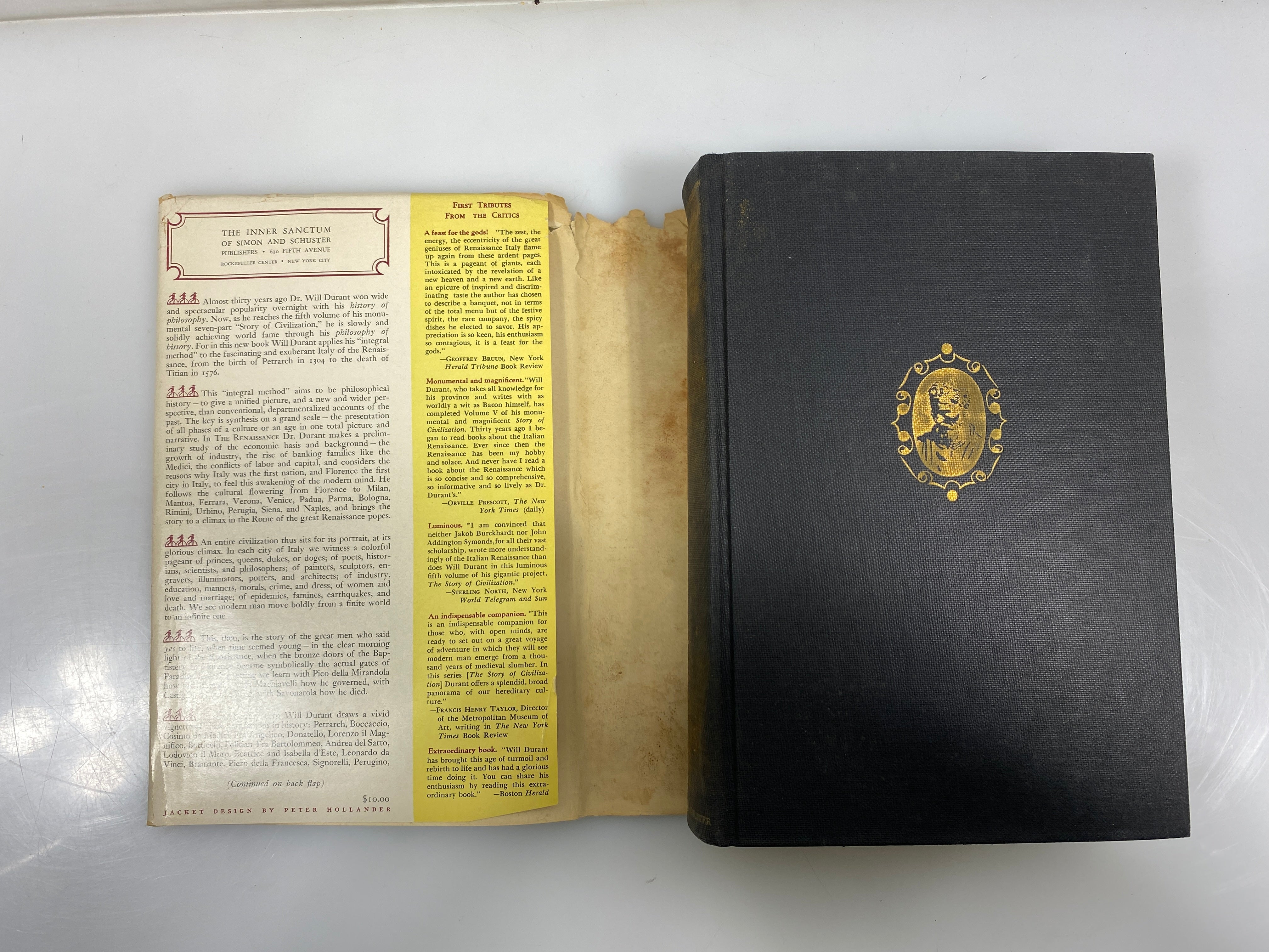 Lot of 3: Will Durant The Story of Civilization 1935-1953 HCDJ