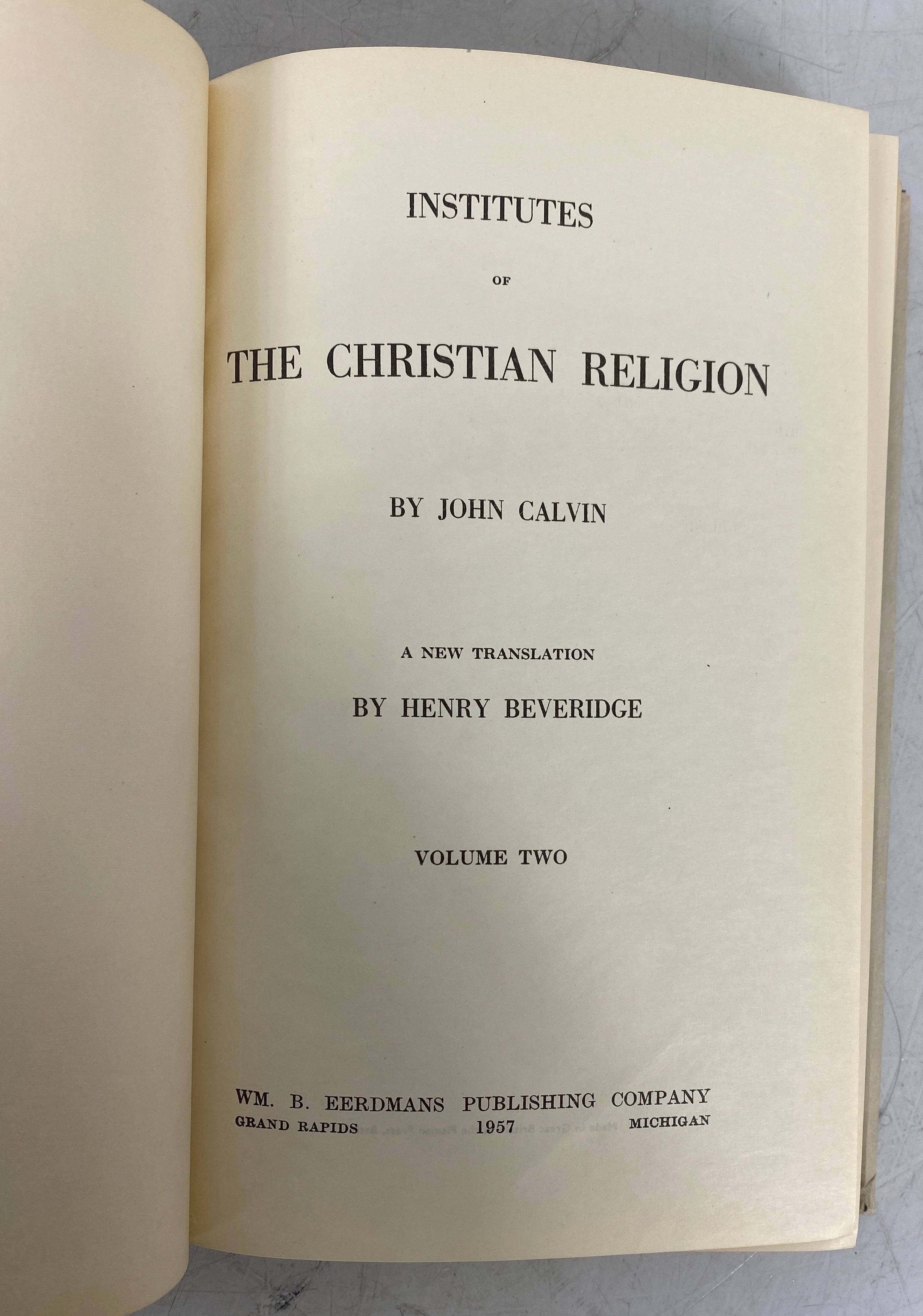 2 Vol Set Calvin's Institutes of the Christian Religion John Calvin 1957 HCDJ