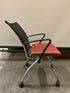 Red Mesh Backed Chair On Wheels