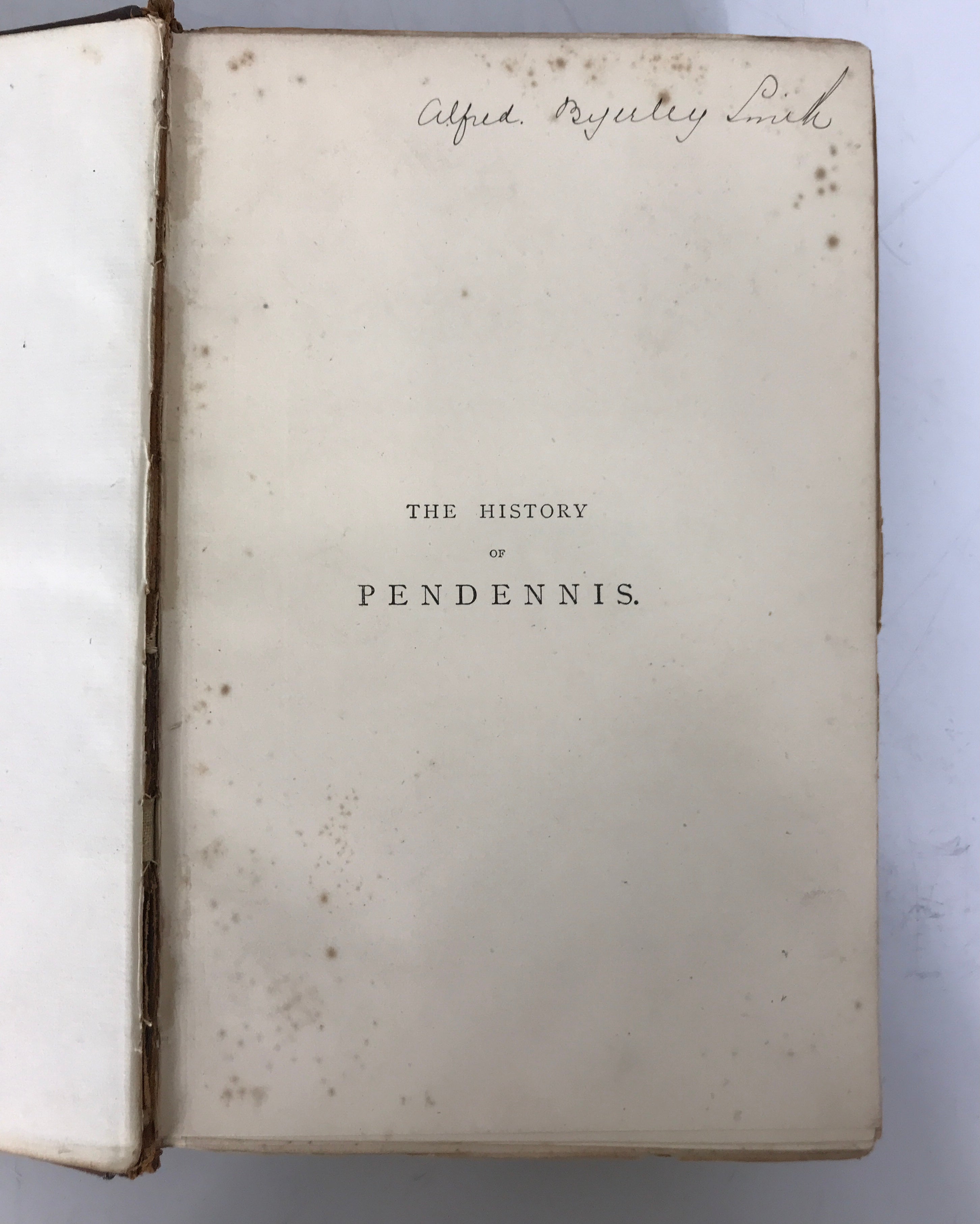 2 Vol Set: The History of Pendennis by Thackeray 1869 Leather HC