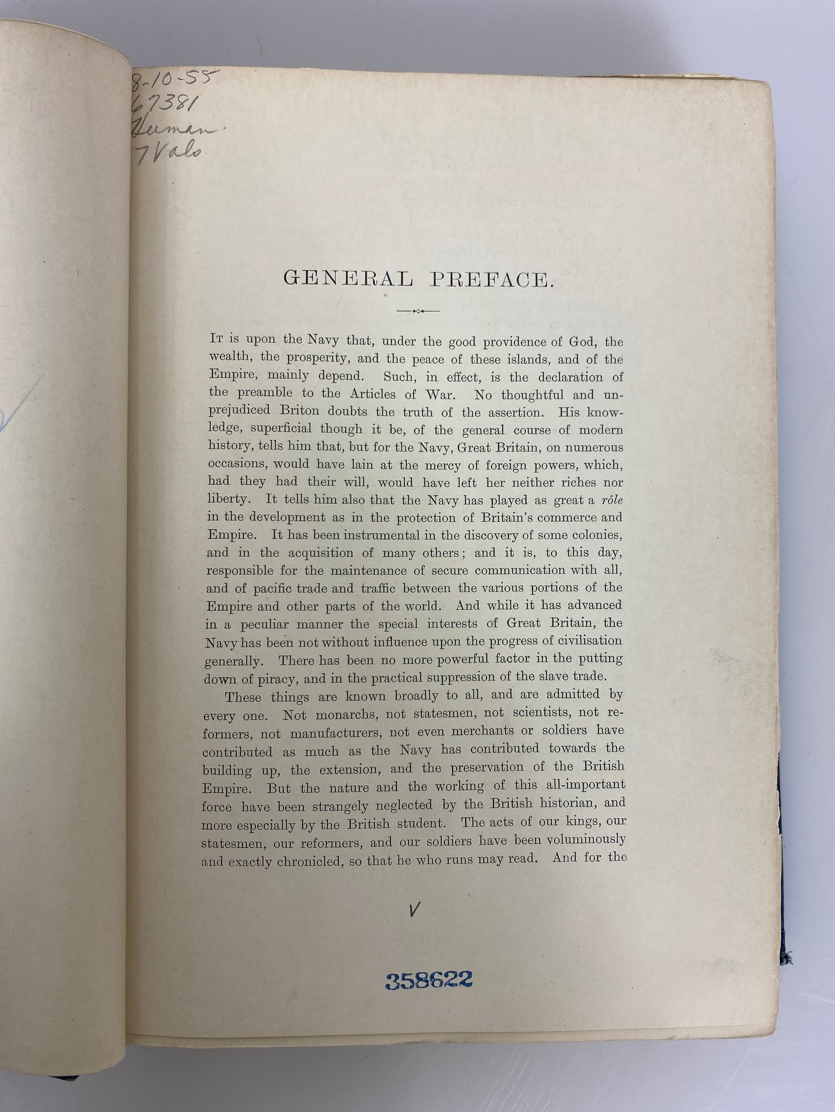 2 Antique Volumes: The Royal Navy A History (I and VII) 1897-1903 Ex-Library