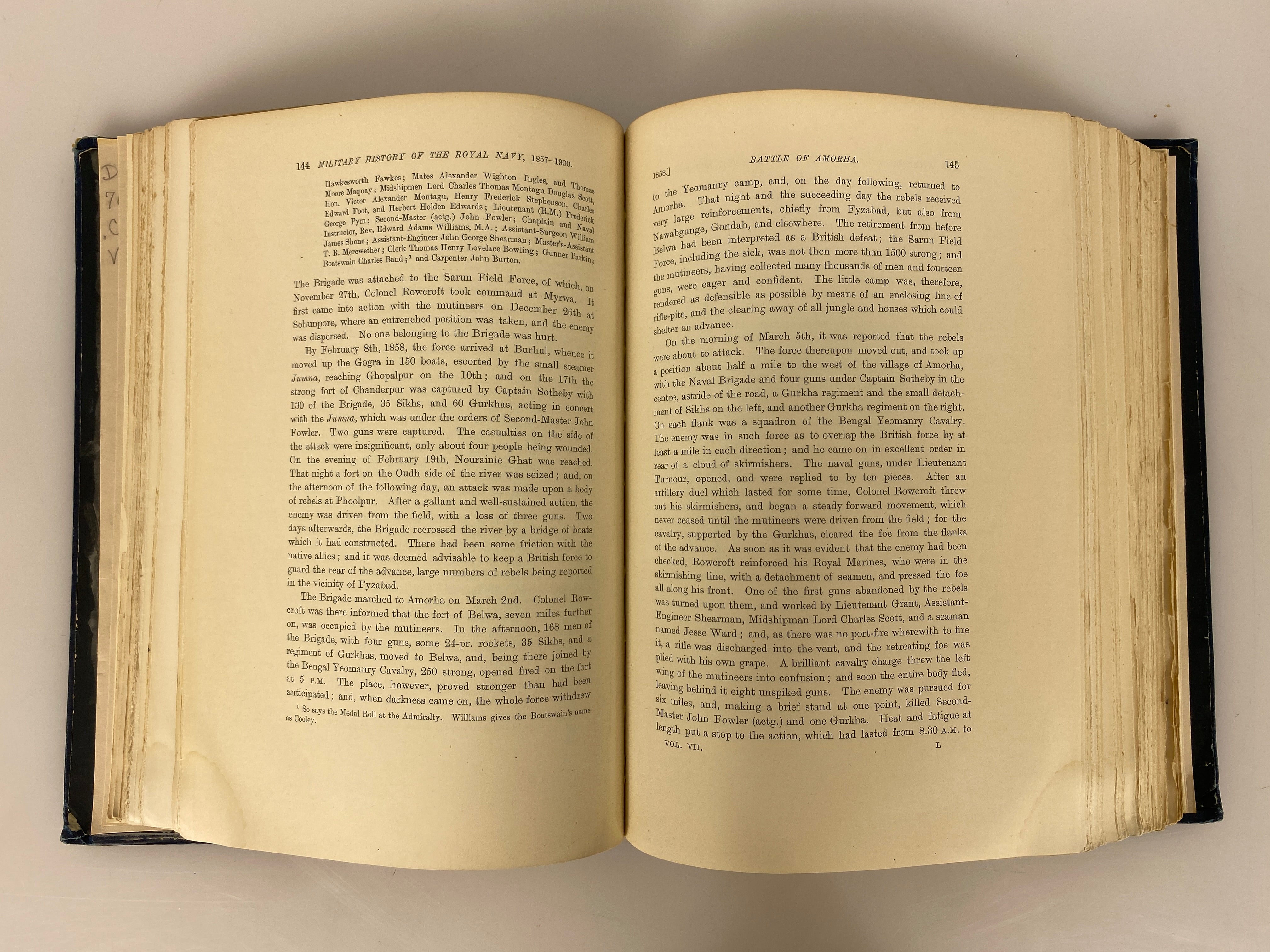 2 Antique Volumes: The Royal Navy A History (I and VII) 1897-1903 Ex-Library