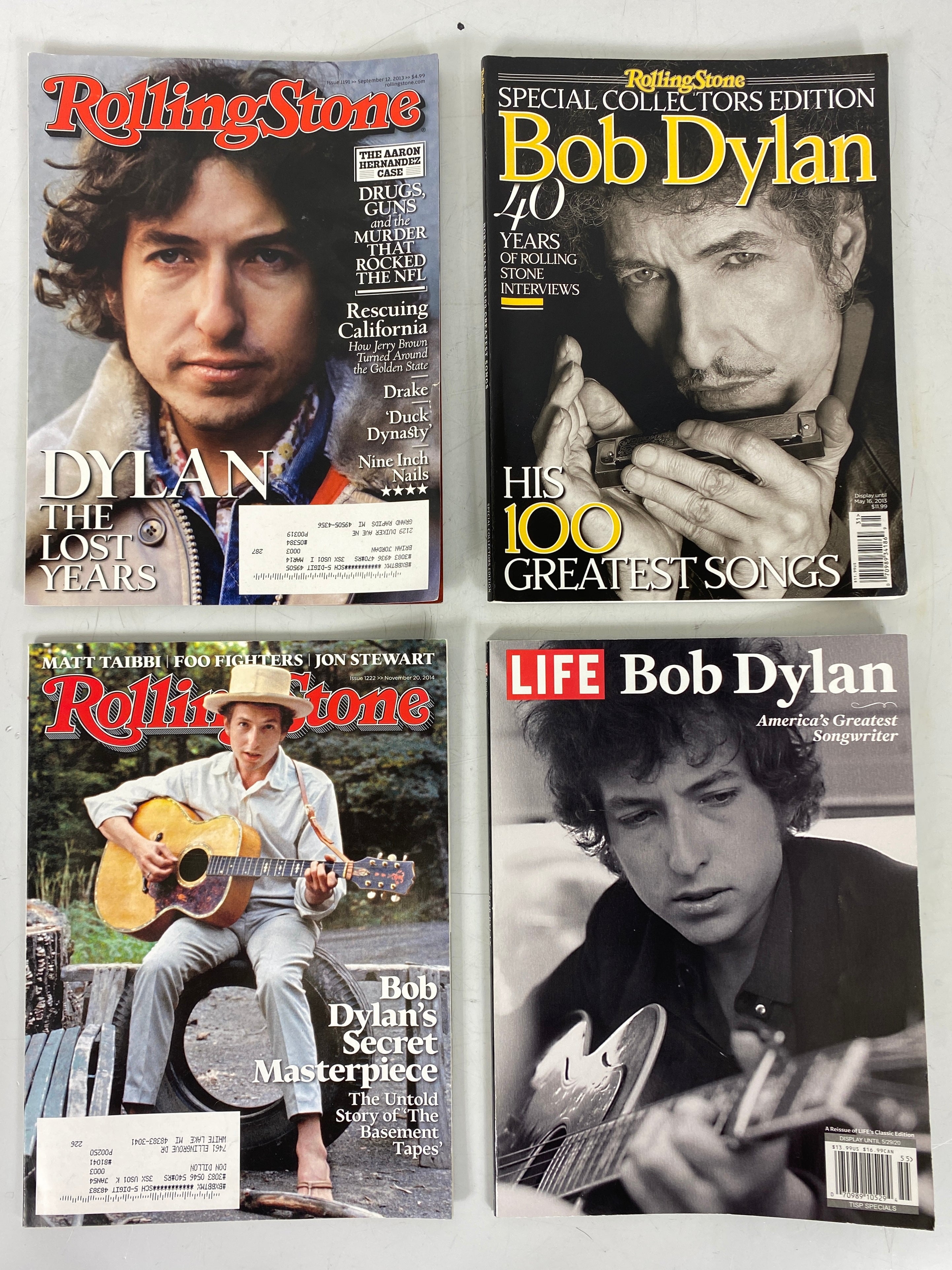 Lot of 4 Bob Dylan Magazines Rolling Stone