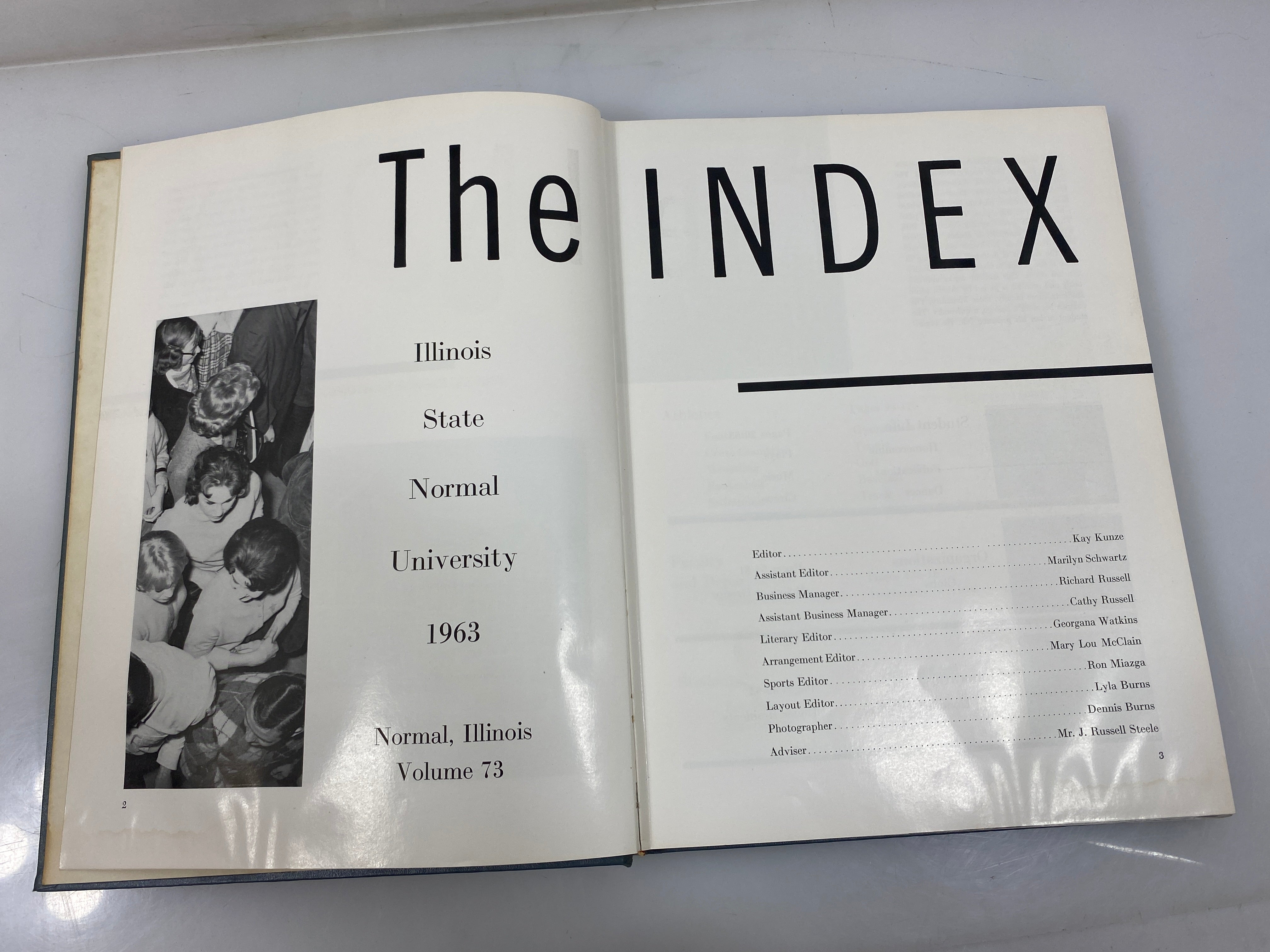 1963 "The Index" Illinois State Normal College Year Book Normal IL HC
