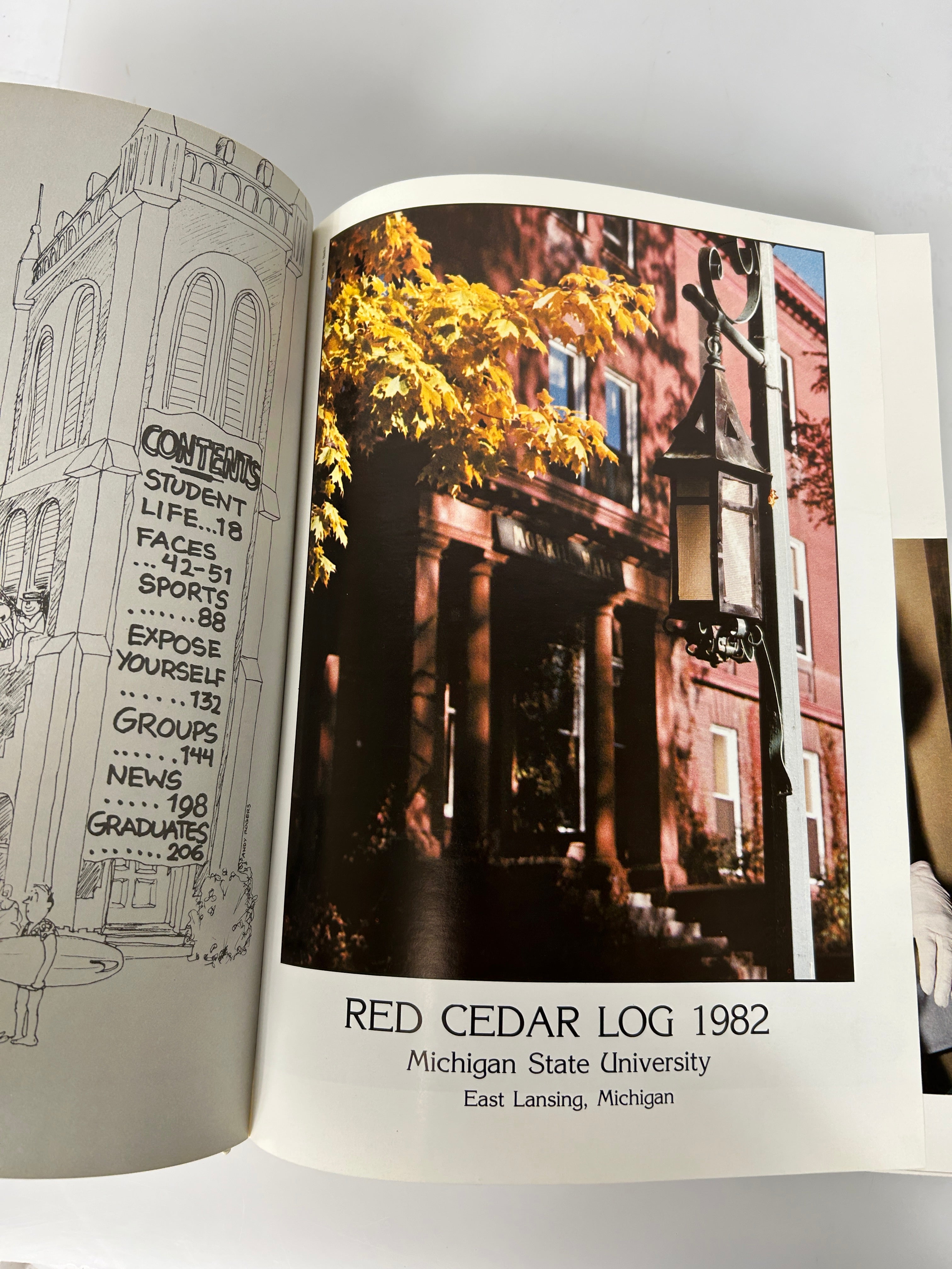 1982 Michigan State University "Red Cedar Log" Yearbook HC
