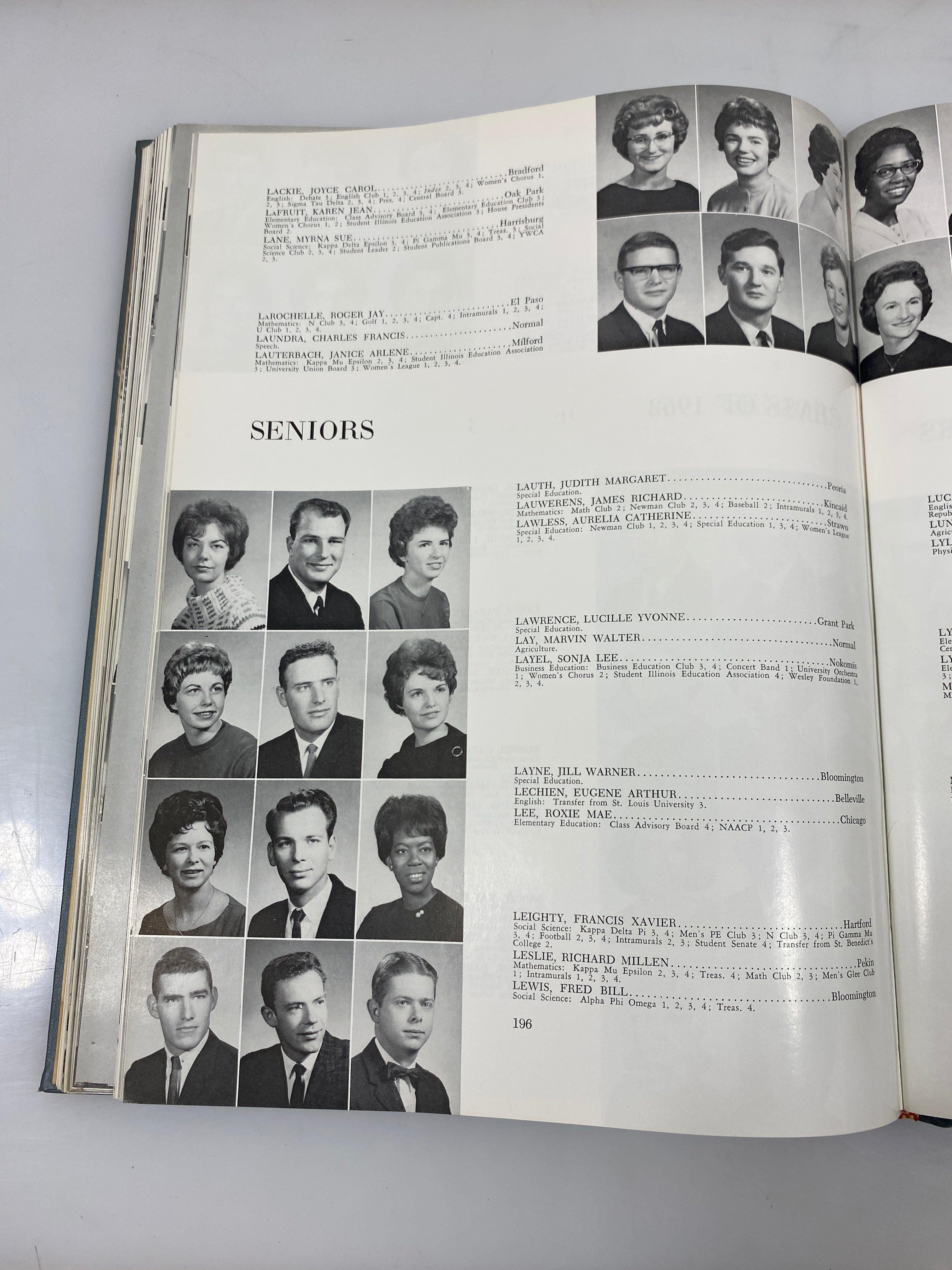 1963 "The Index" Illinois State Normal College Year Book Normal IL HC