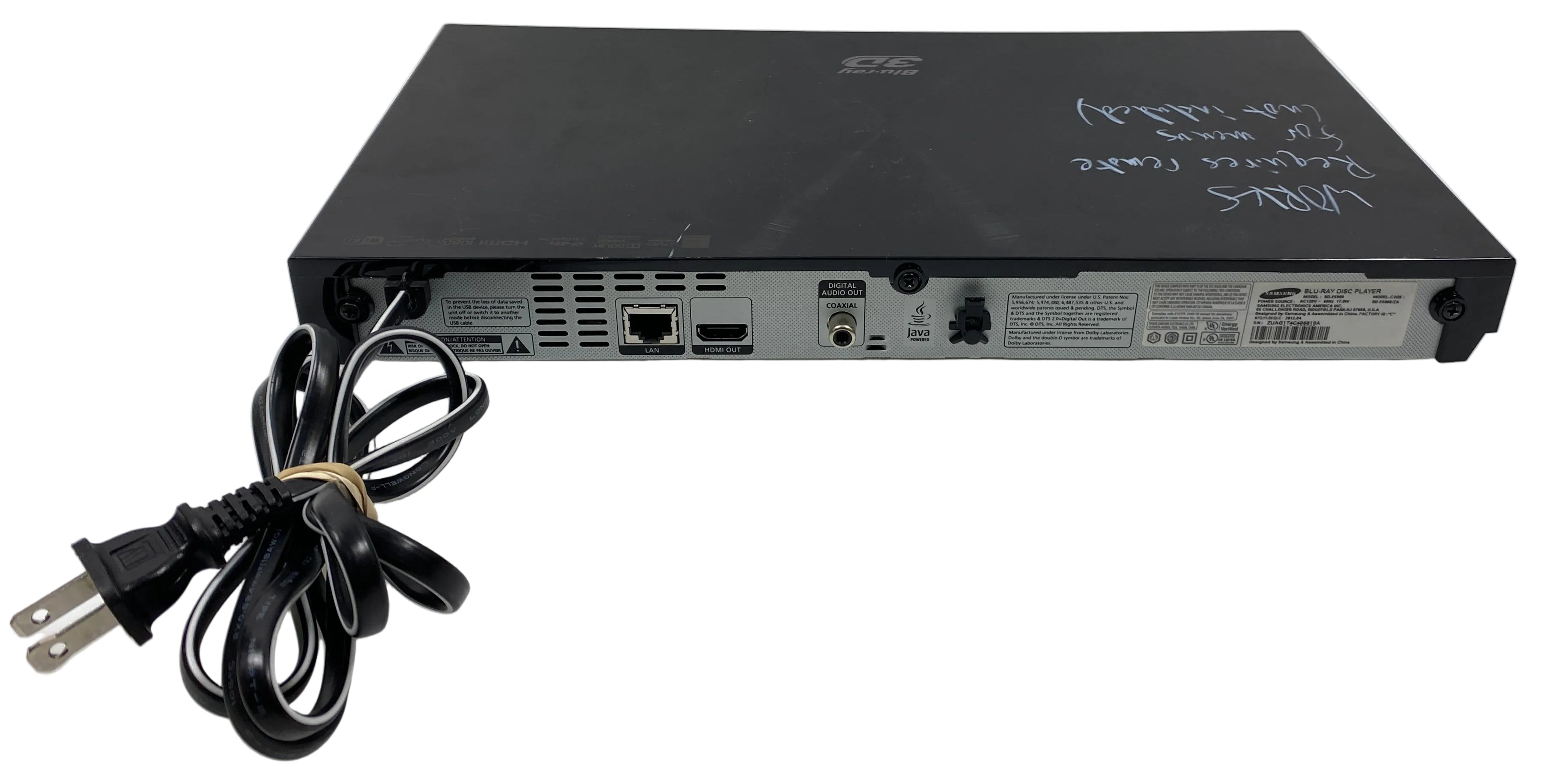 Samsung BD-E5900 3D Wi-Fi Blu-ray Disc Player