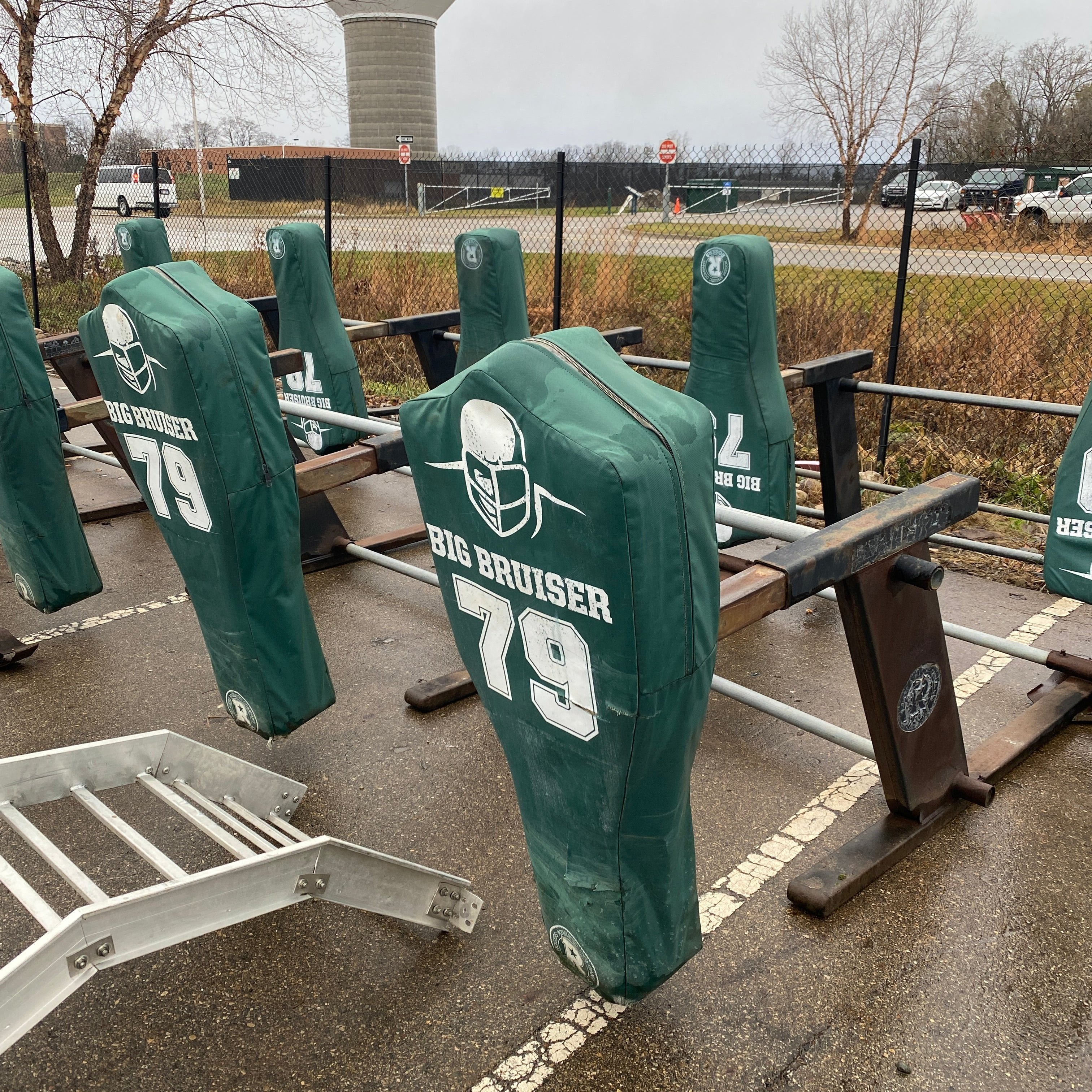 4-Man Green Padded Leg Press Football Sled