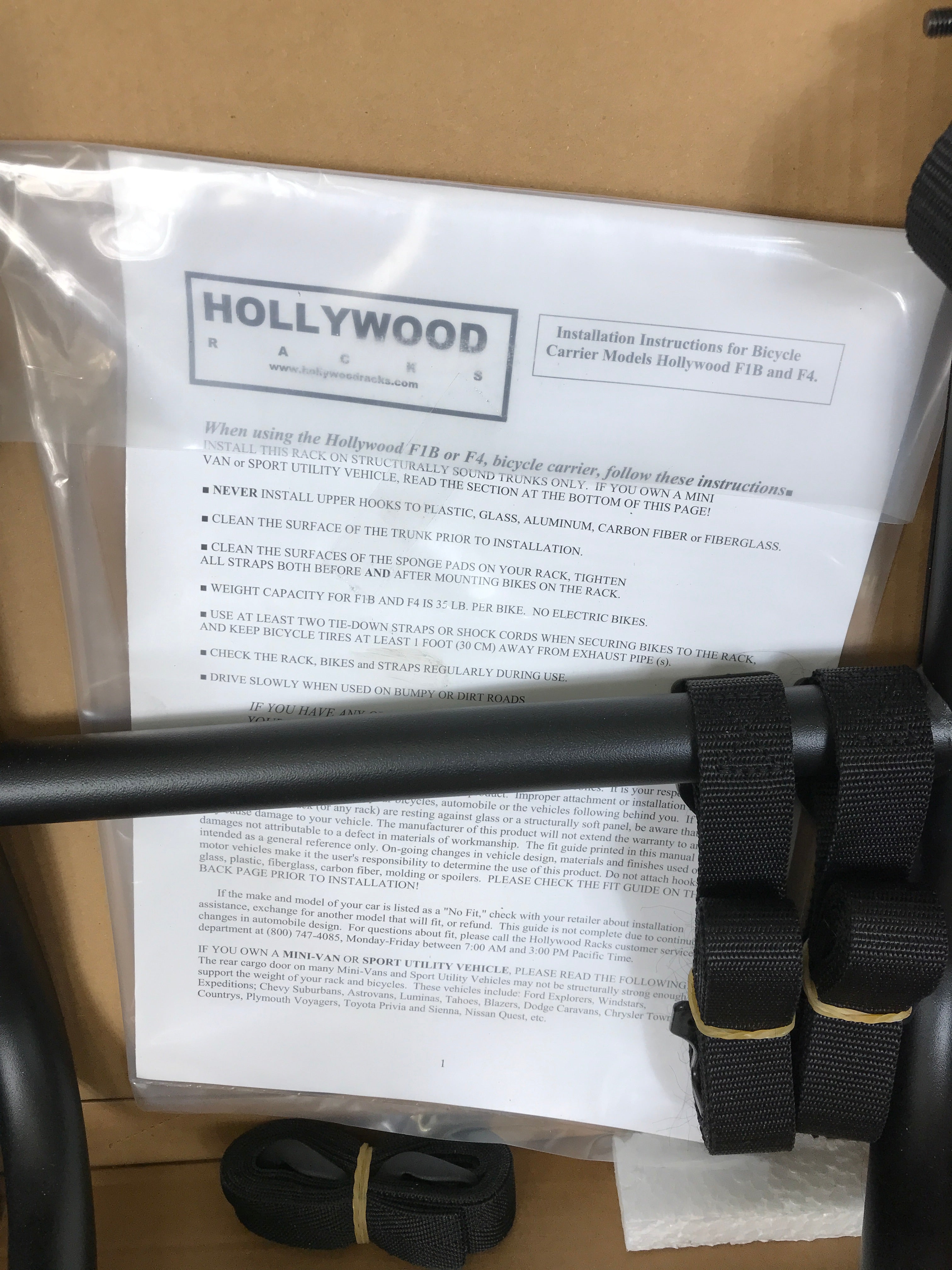Hollywood Racks F1B Folding Bike Rack for 3 Bicycles *New in Box*