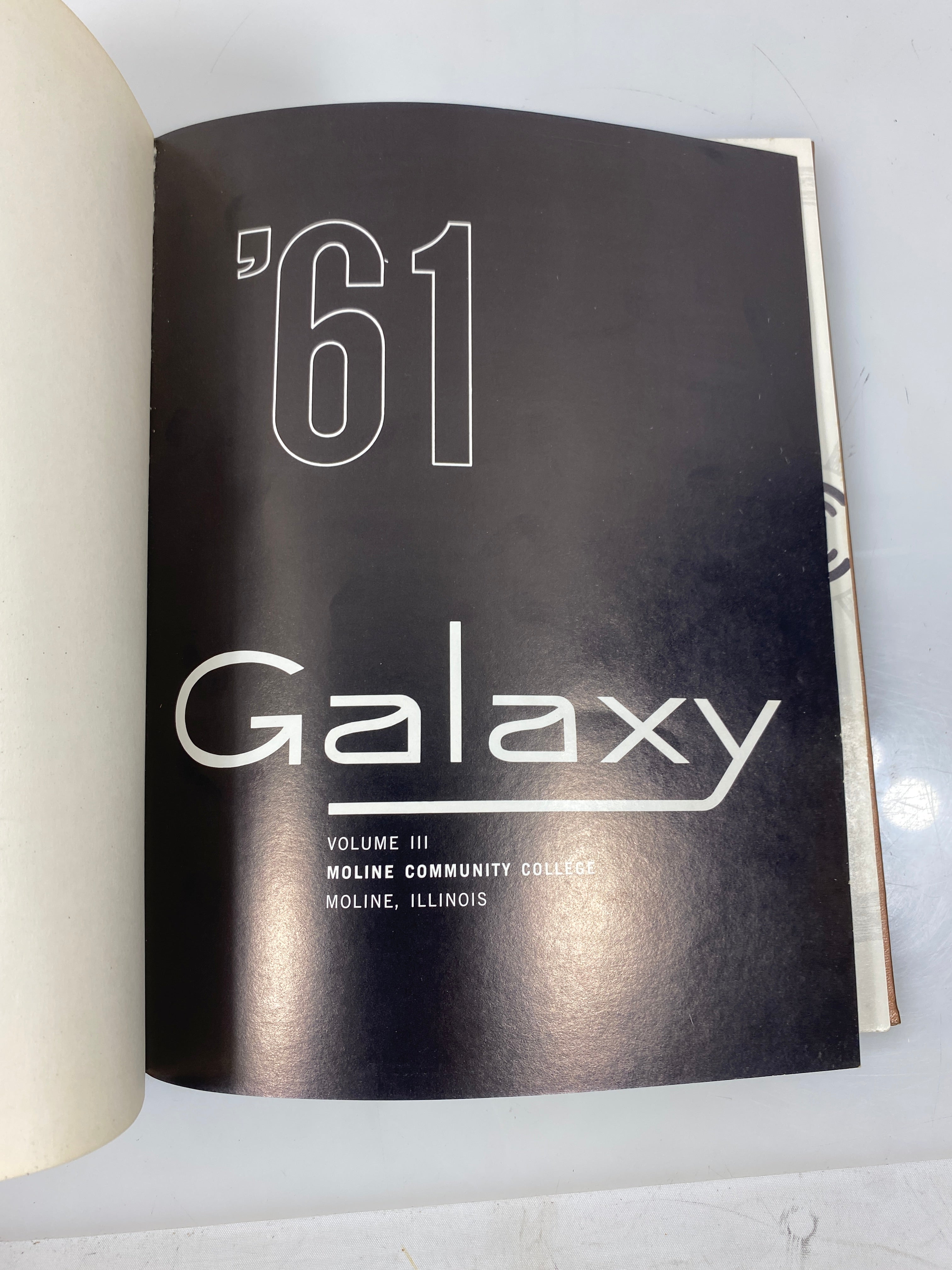 1961 "Galaxy" Molin Community College Yearbook Moline, IL HC