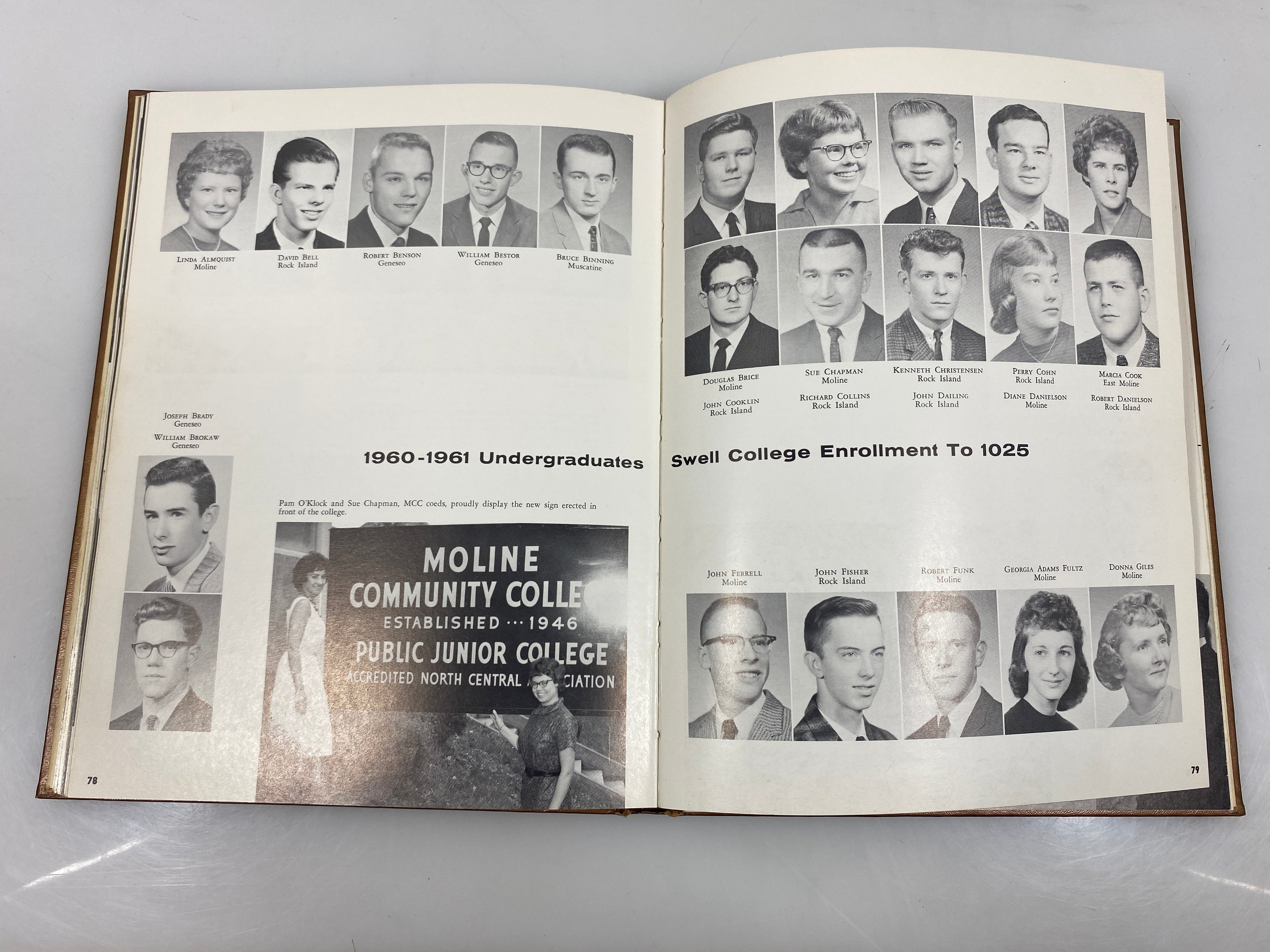 1961 "Galaxy" Molin Community College Yearbook Moline, IL HC