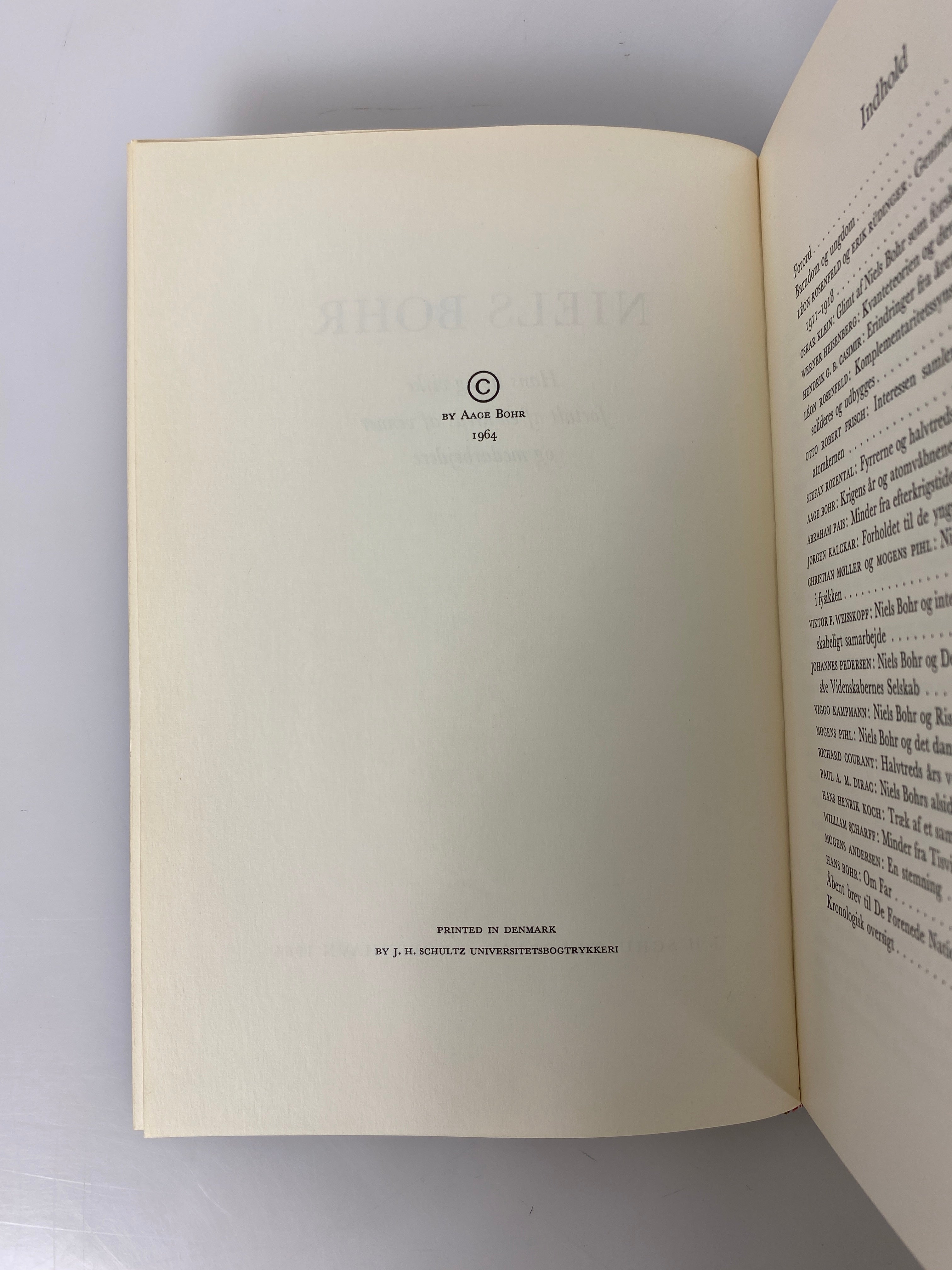 Niels Bohr (in Danish) 1964 by Aage Bohr Vintage HC