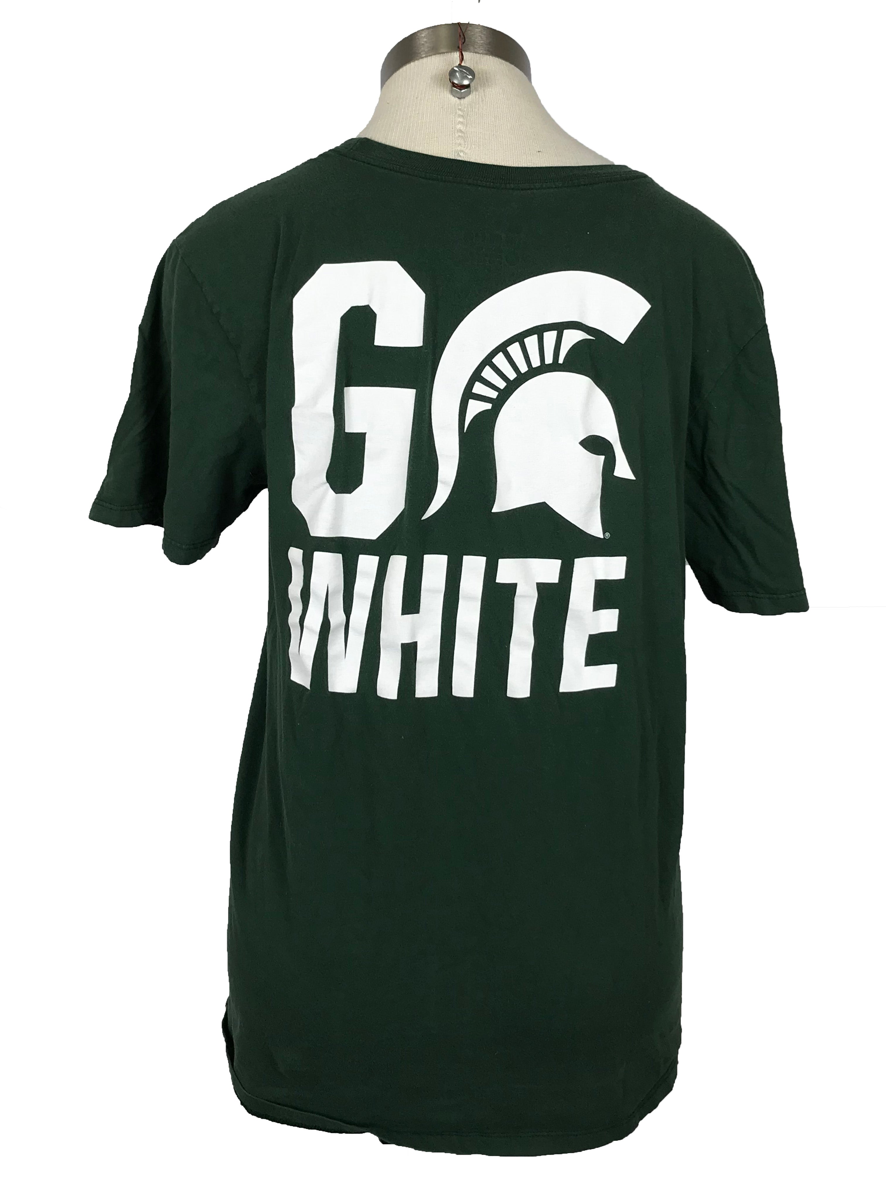 Nike Green MSU "Go Green, Go White" T-Shirt Unisex Size Medium