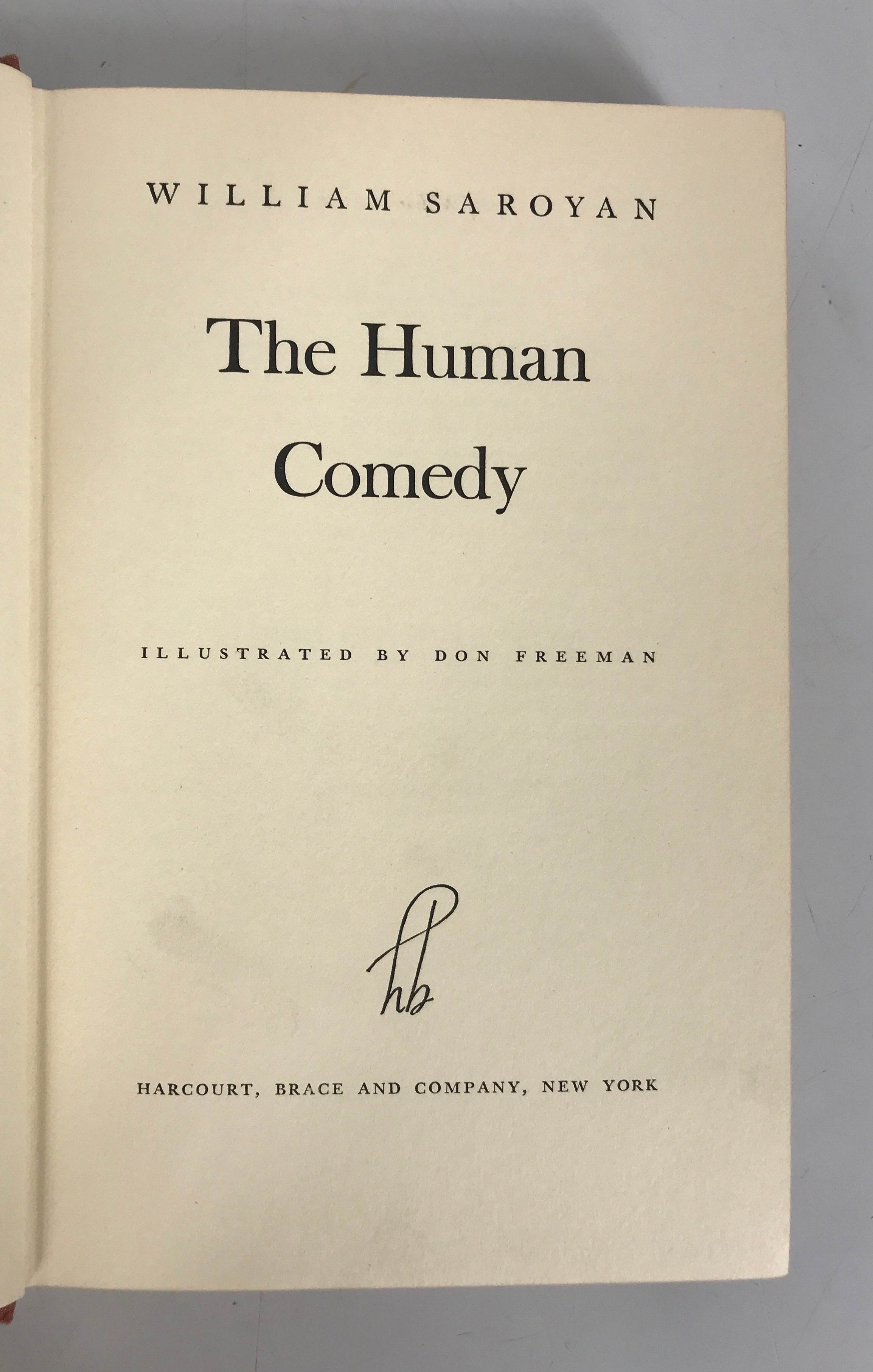 The Human Comedy William Saroyan 1943 First Ed HC