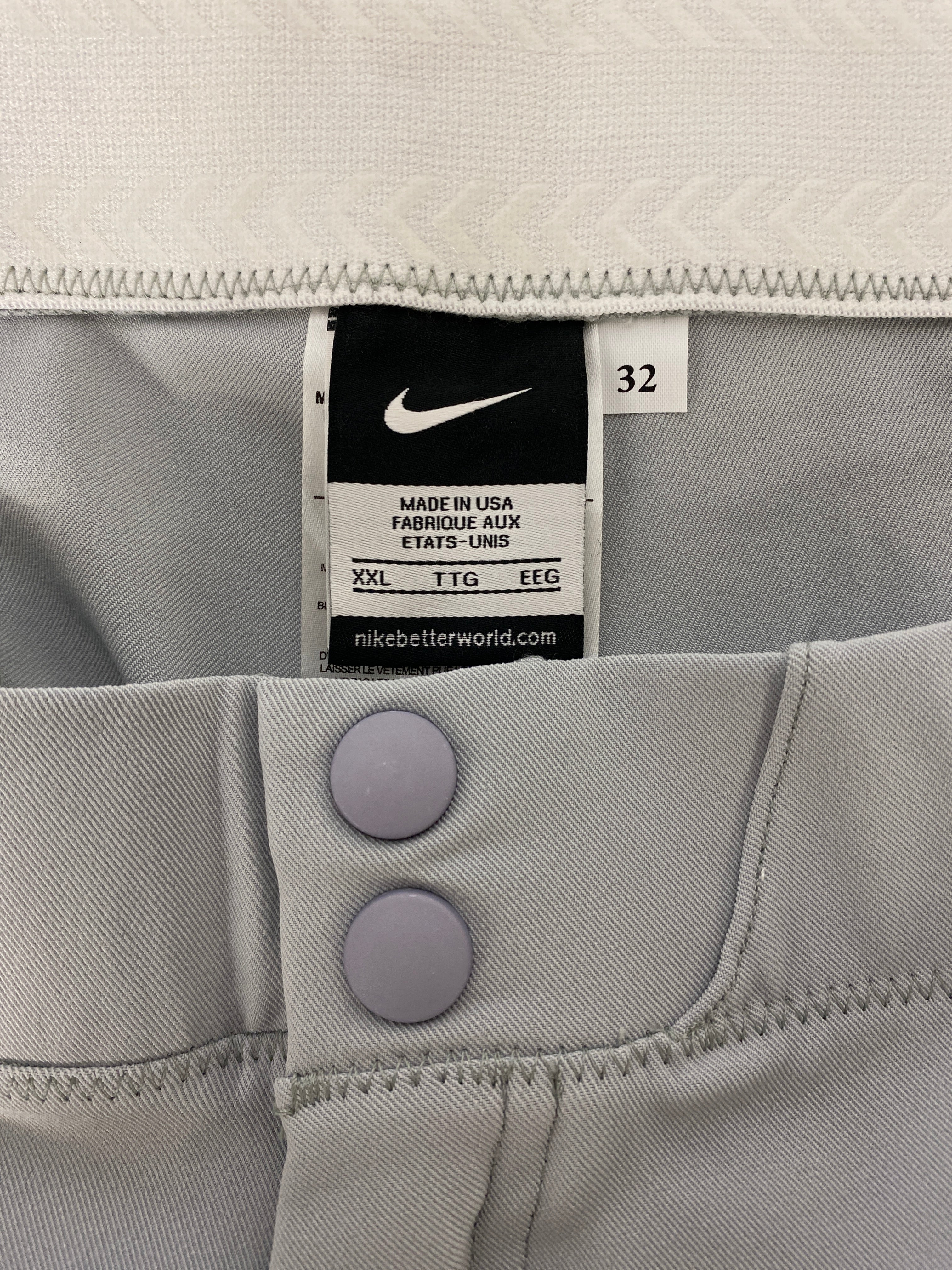 Nike Light Grey MSU Baseball Game Day Pants Size XXL