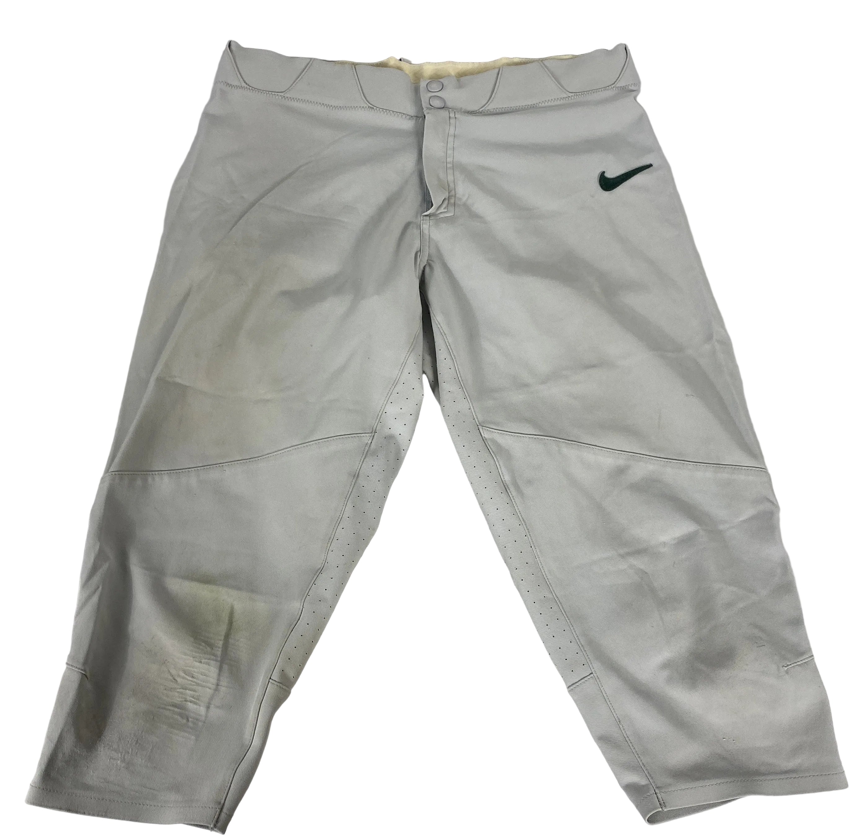 Nike Light Grey MSU Baseball Game Day Short-Cut Pants Size M