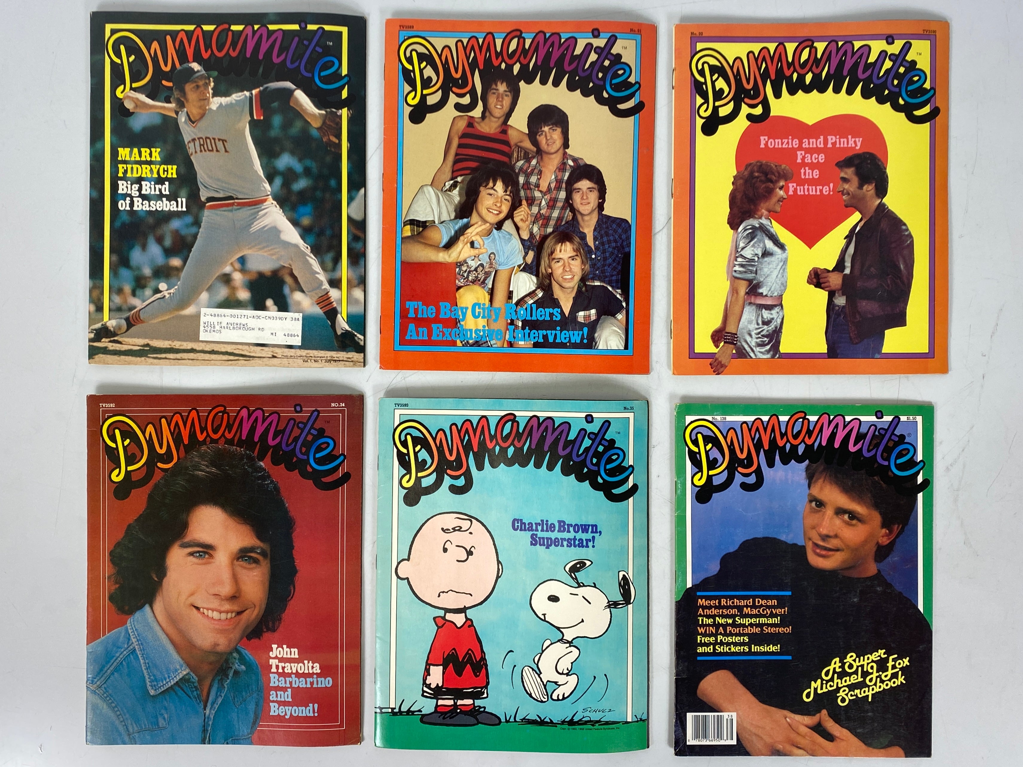 Lot of 6 Dynamite Magazine (1976-1987)