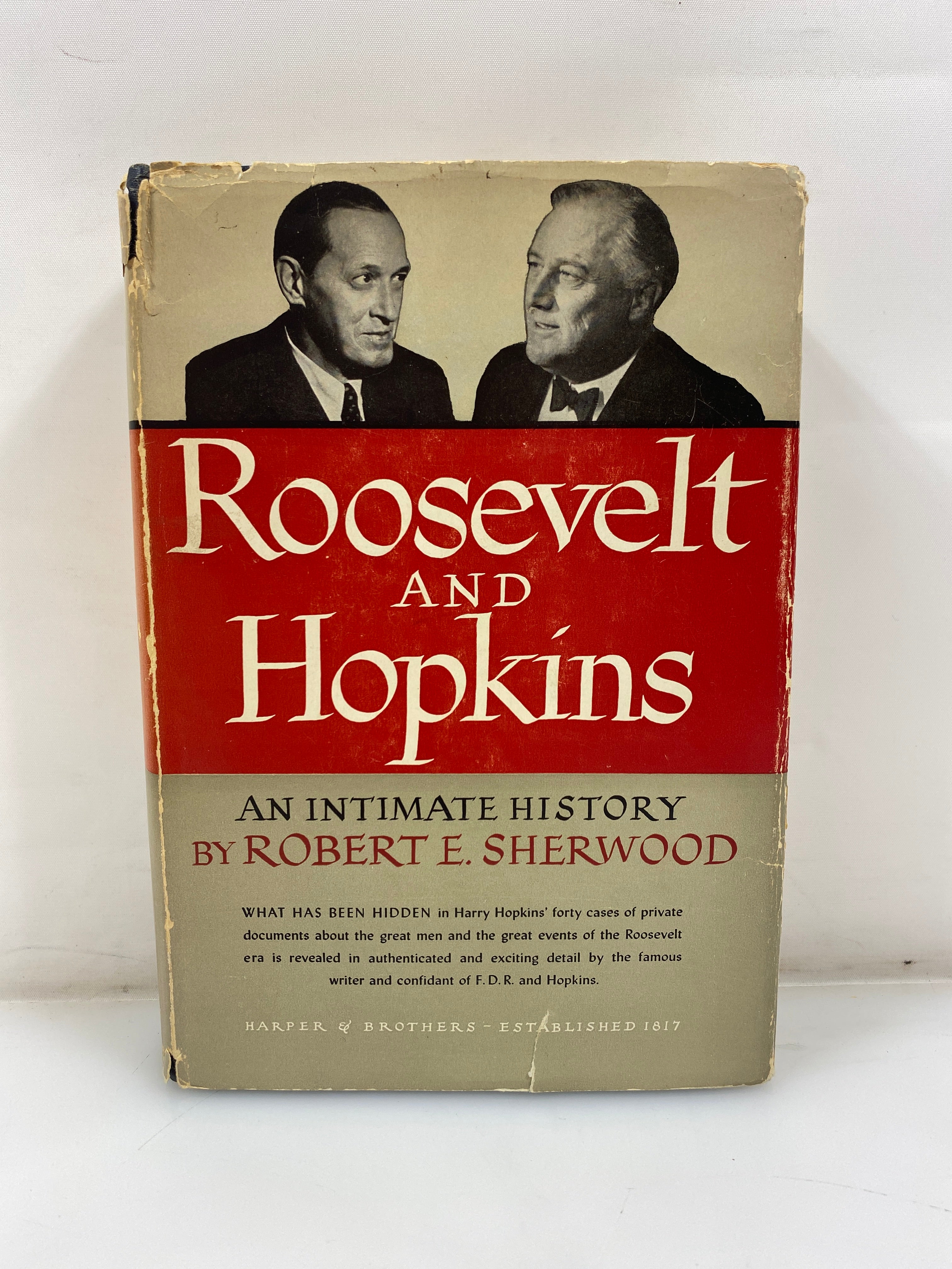 Roosevelt and Hopkins by Robert E. Sherwood 1948 HCDJ
