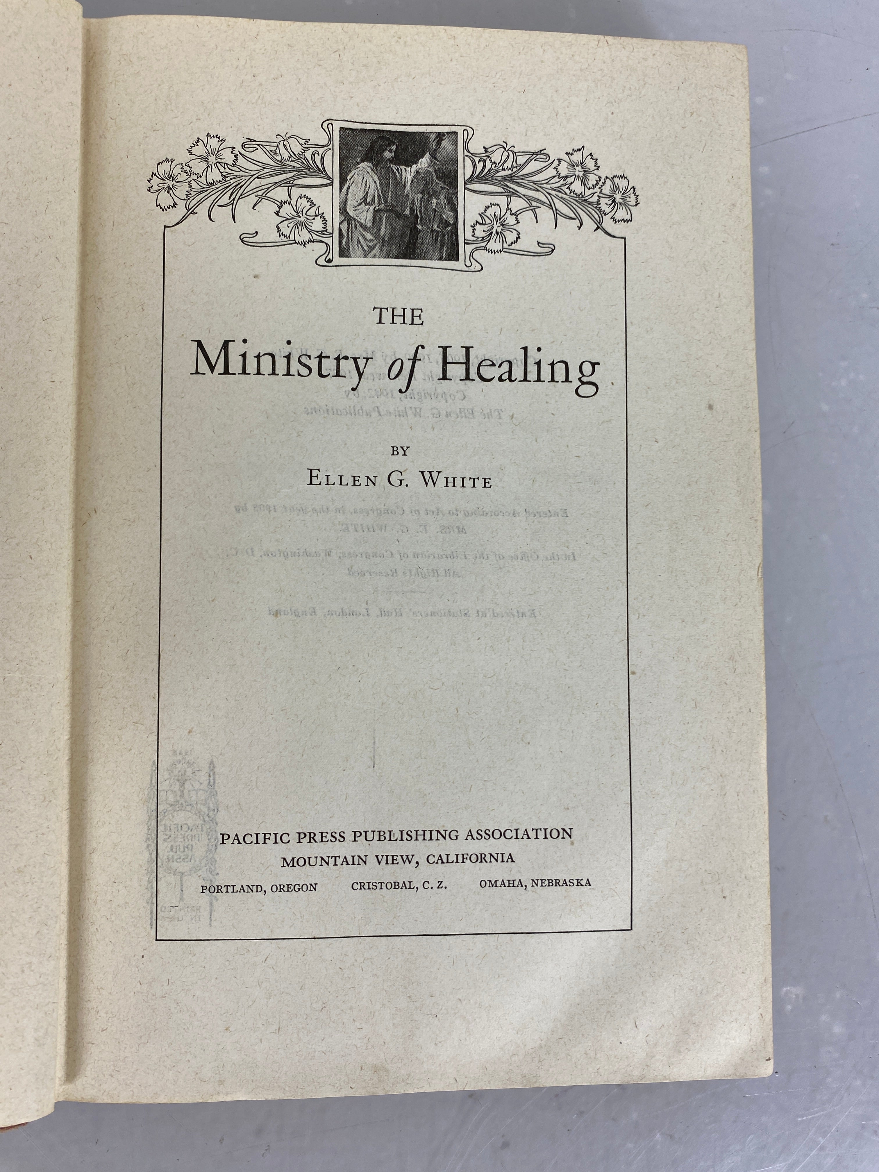 The Ministry of Healing by Ellen G. White 1942 Pacific Press Publishing HC