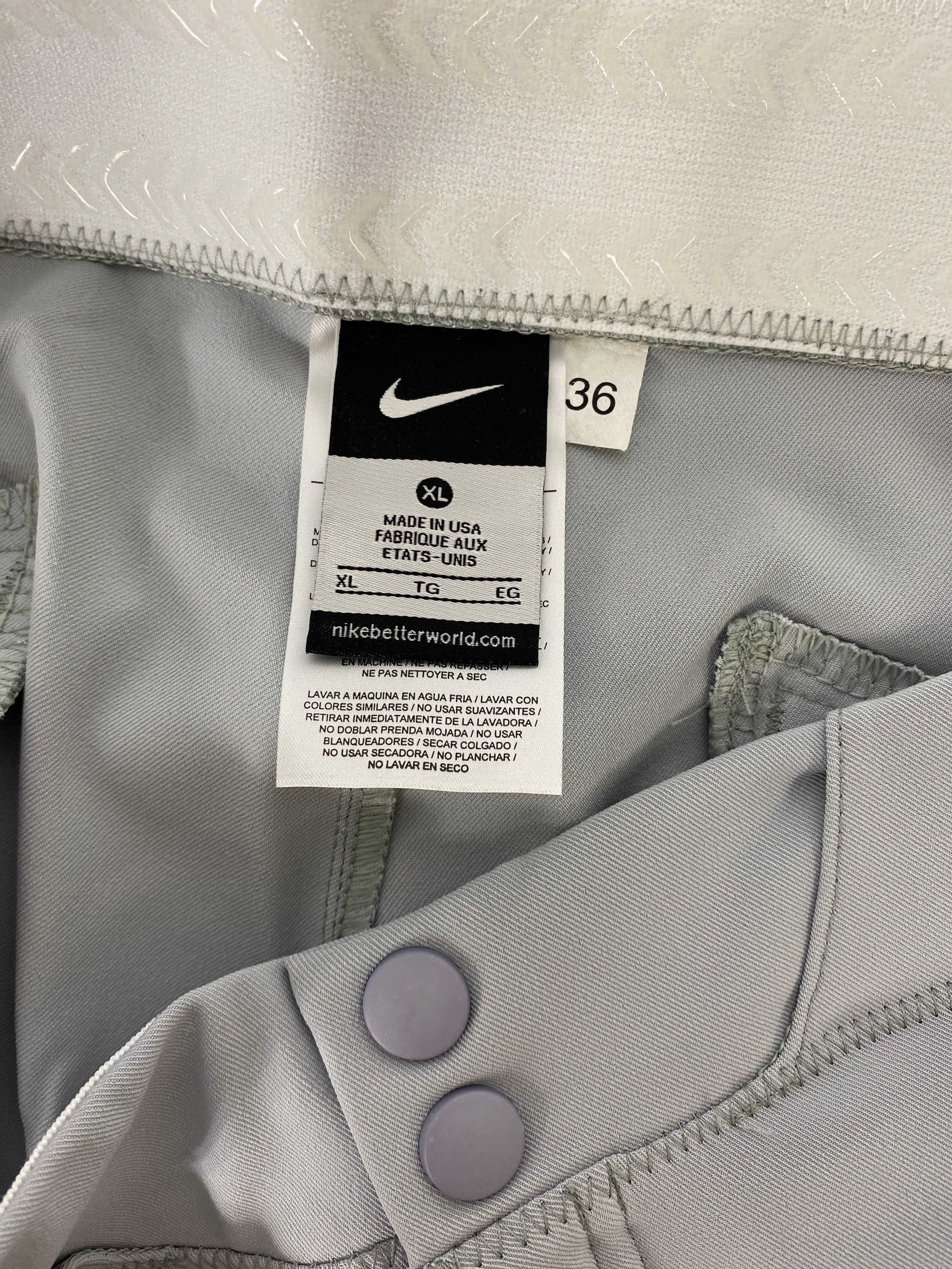 Nike Light Grey MSU Baseball Game Day Pants Size XL 36
