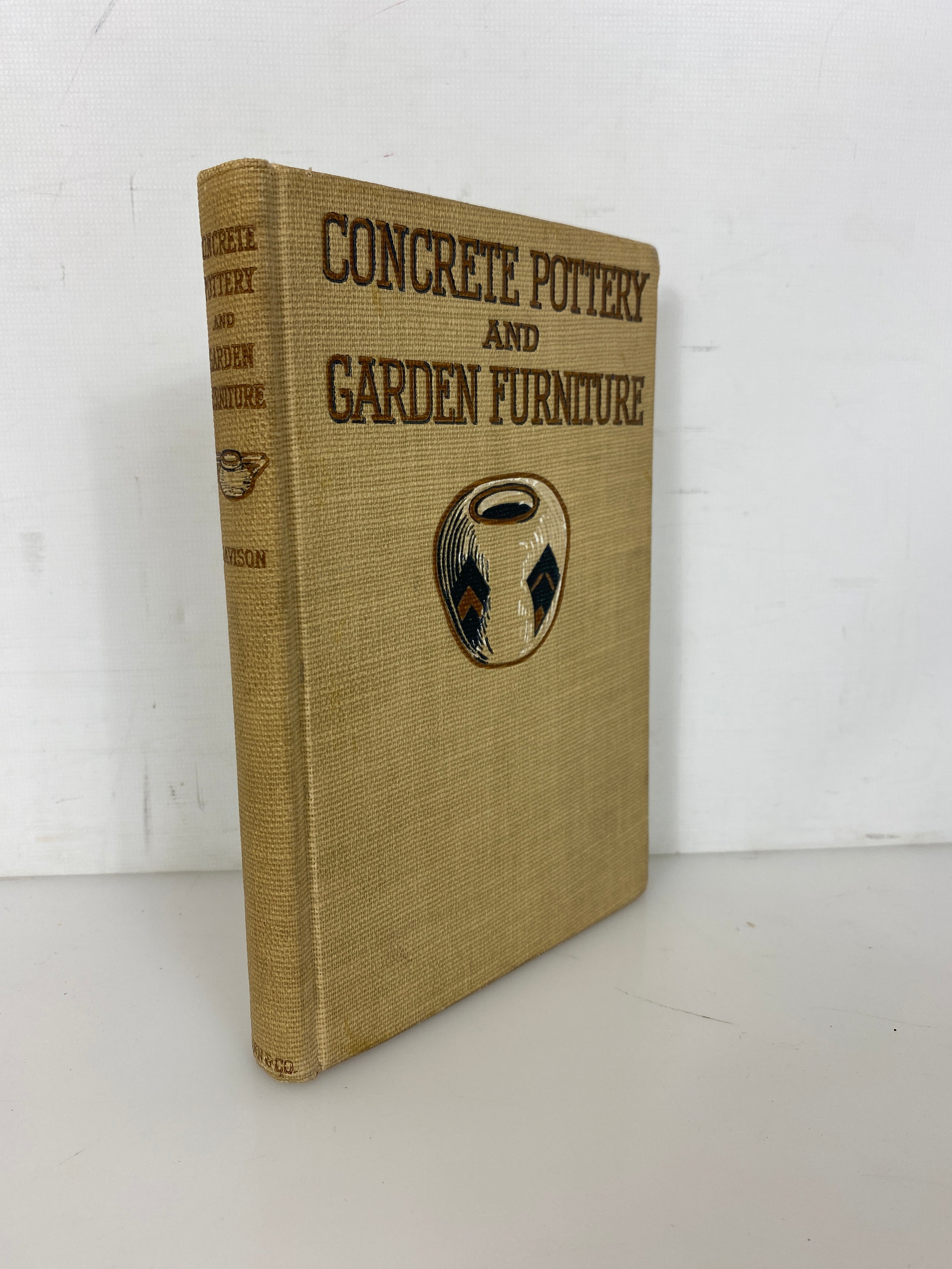 Concrete Pottery & Garden Furniture by Davison 1910 Antique HC