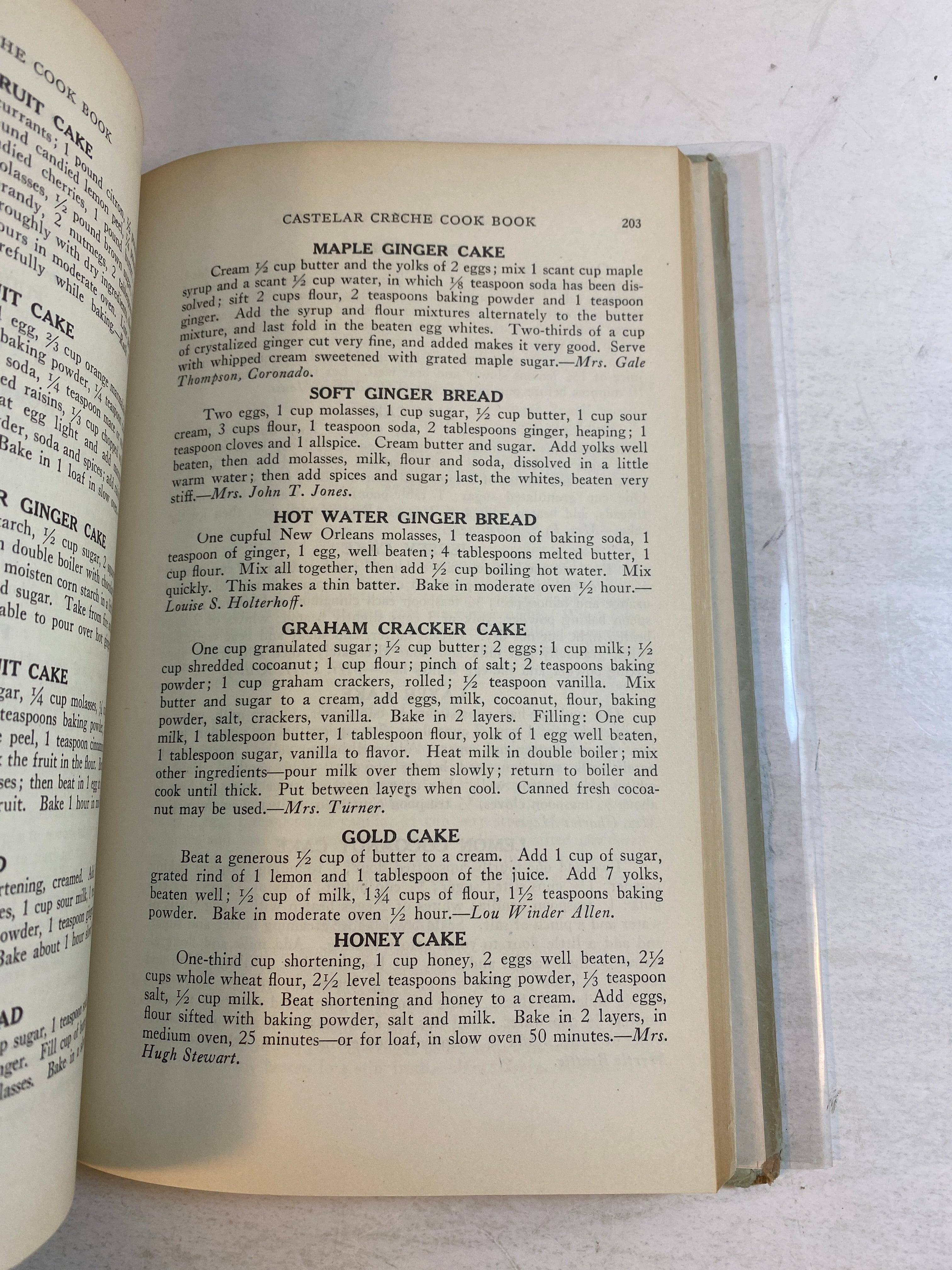 Castelar Creche Cook Book HC 1922