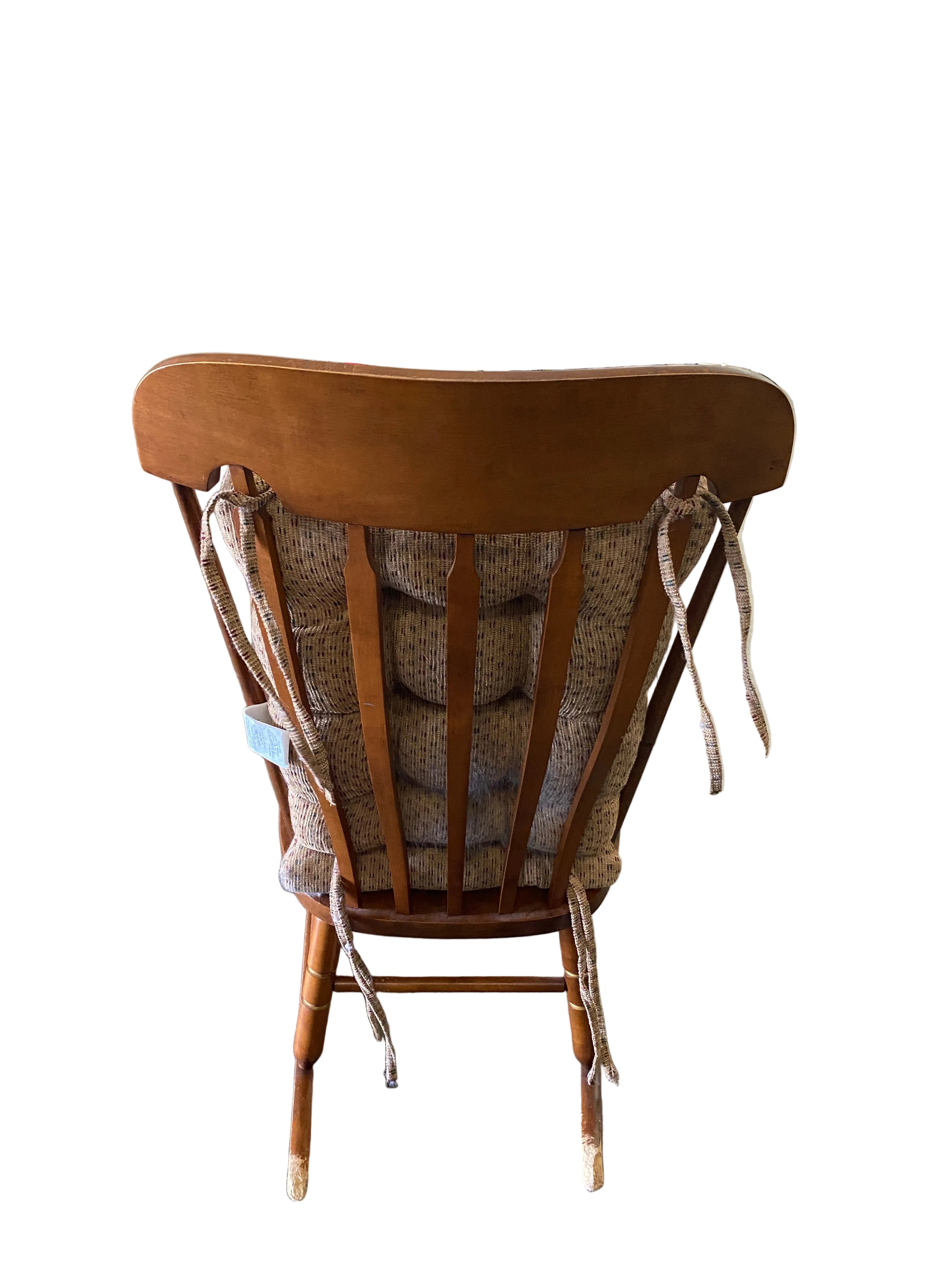 Wooden Rocking Chair With Removable Cushions