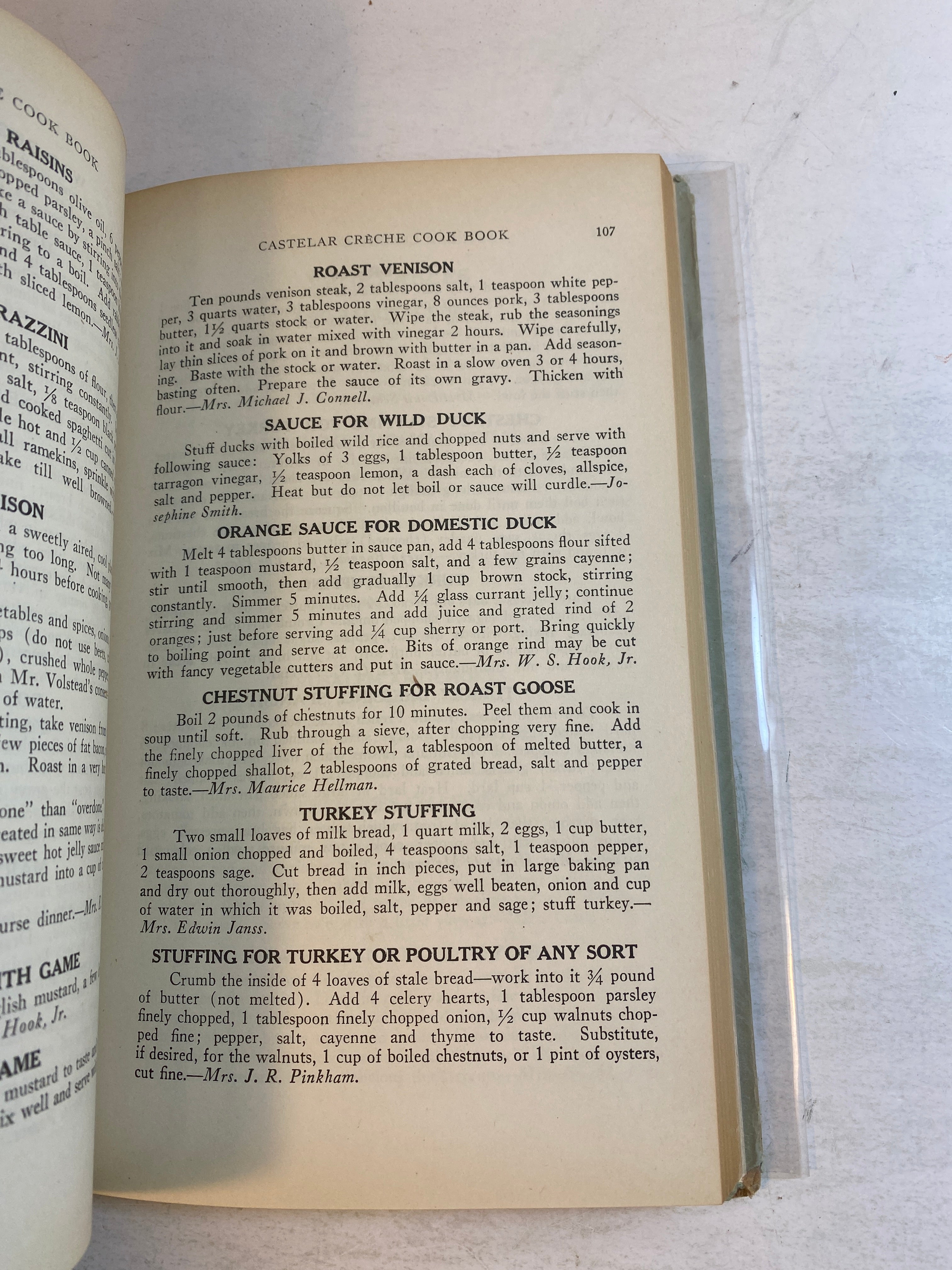 Castelar Creche Cook Book HC 1922