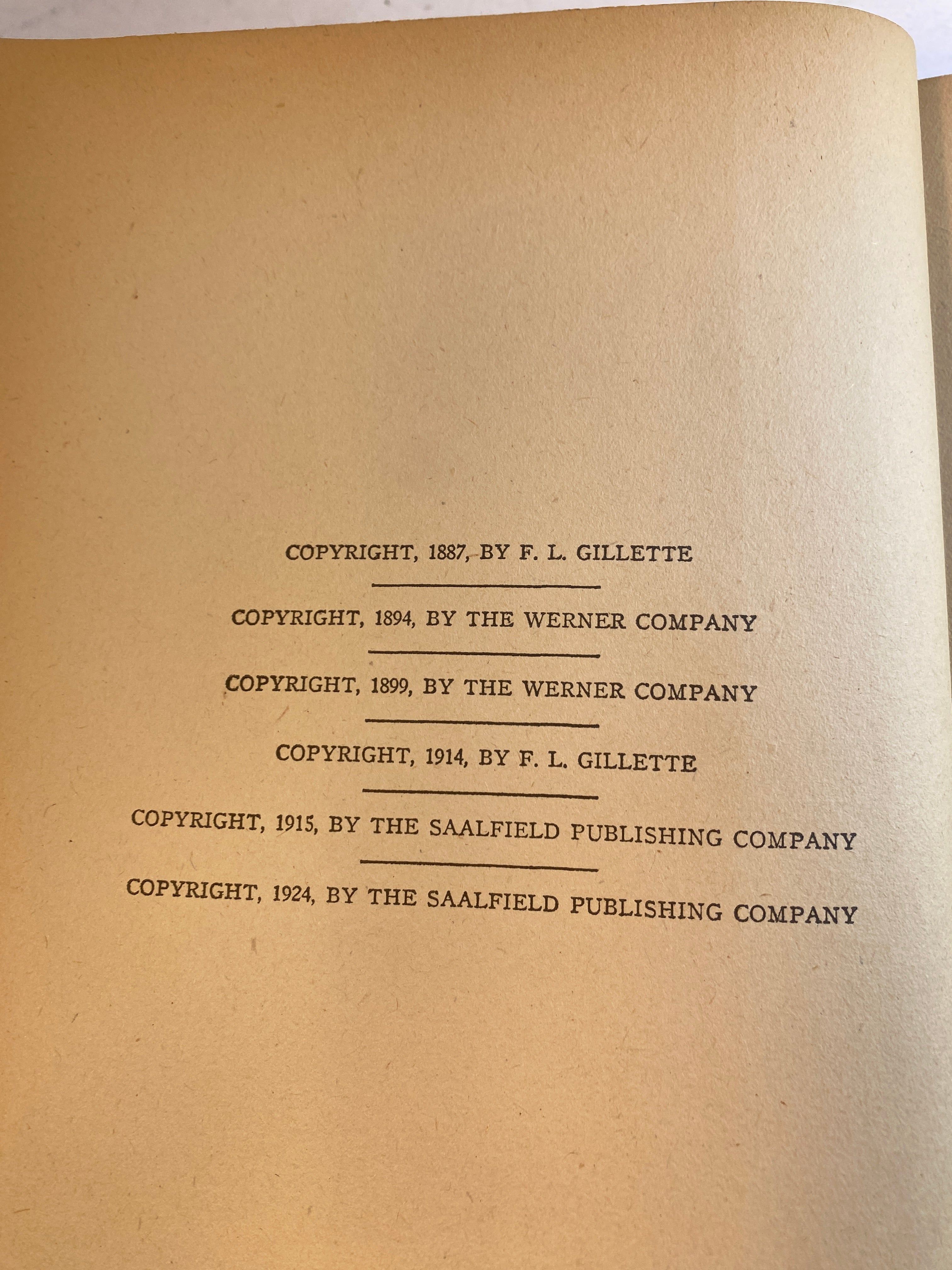 Detroit Free Press White House Cook Book HC 1914
