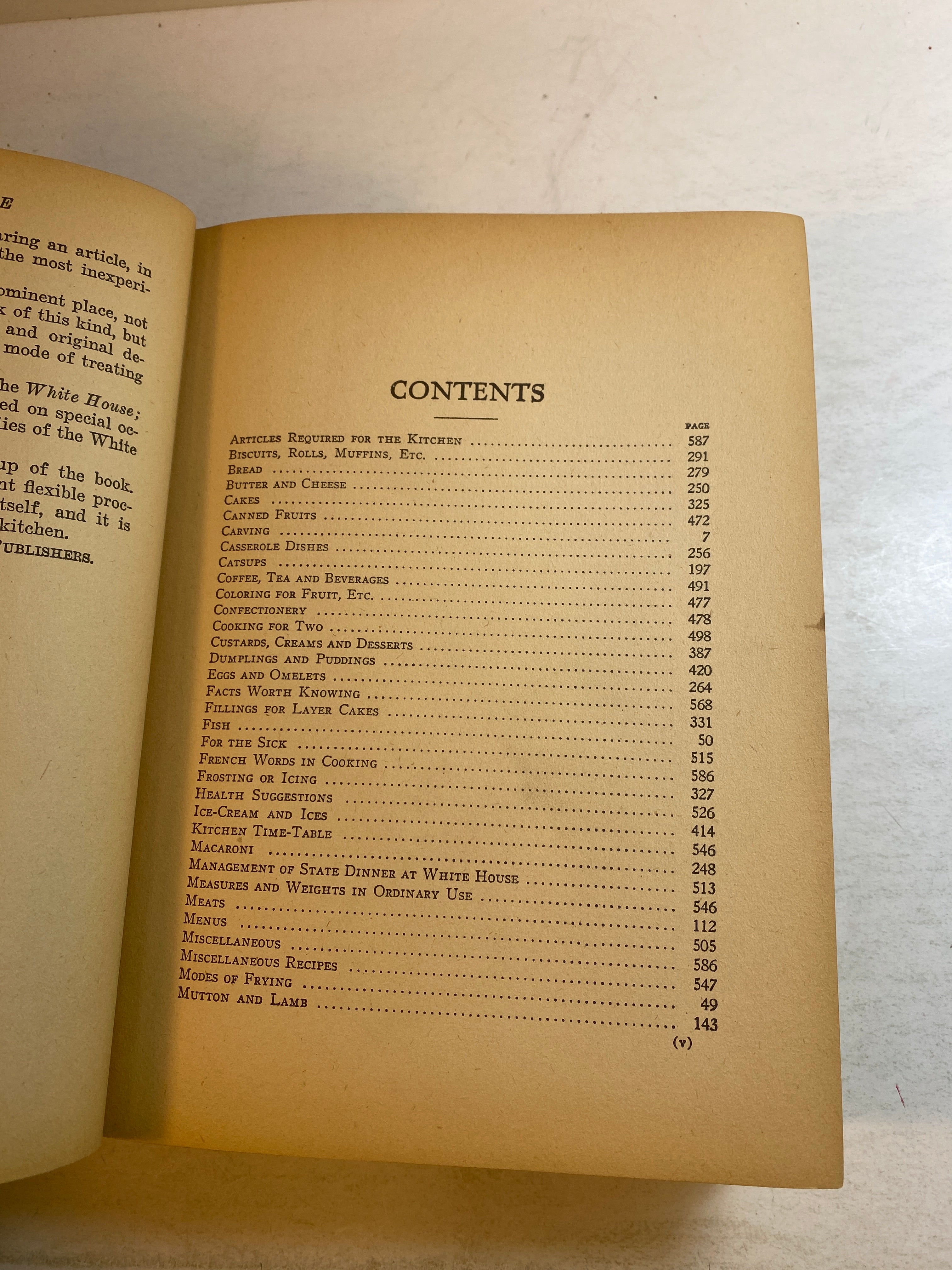 Detroit Free Press White House Cook Book HC 1914