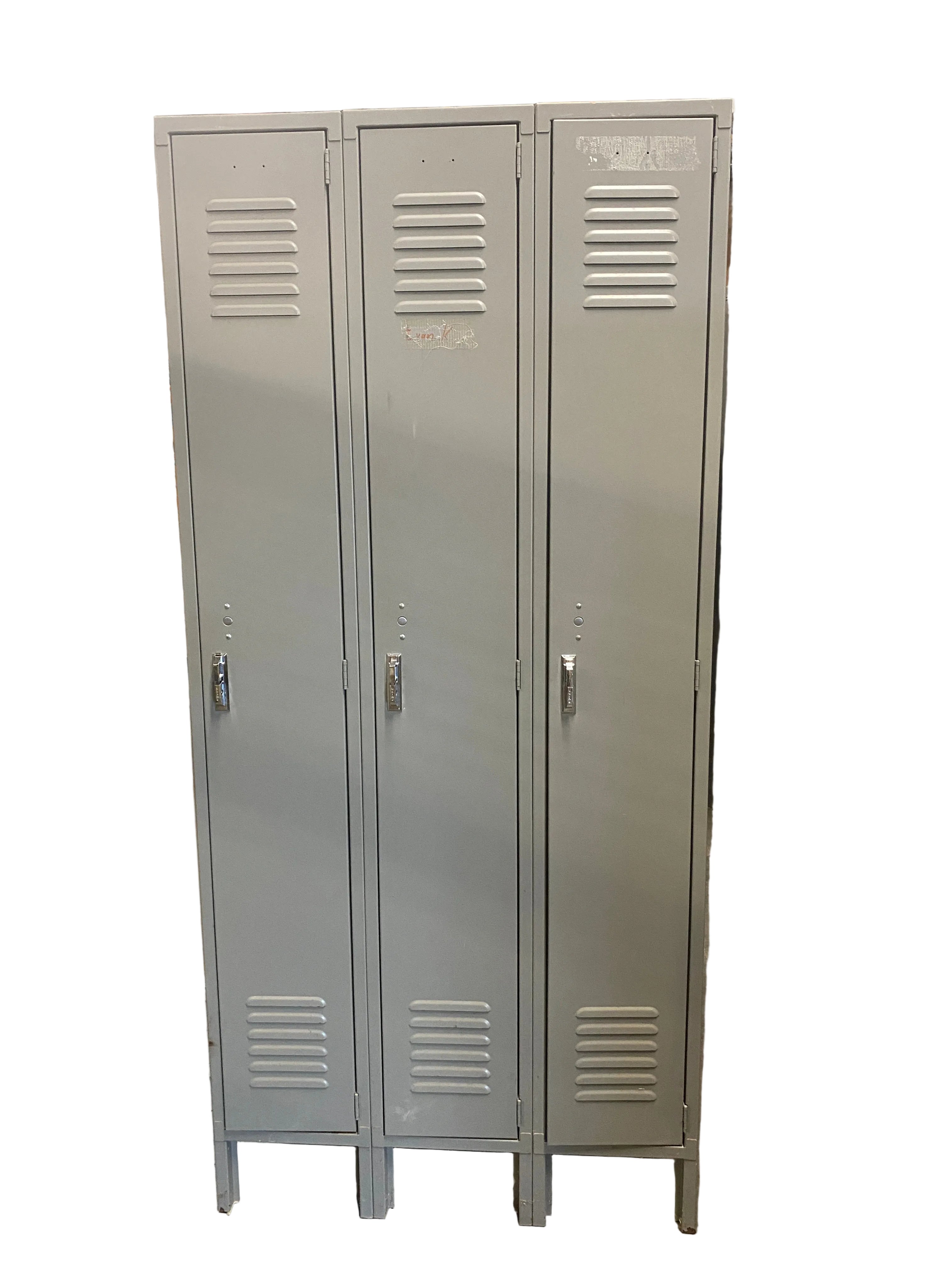 Set of 3 Individual Grey Lockers