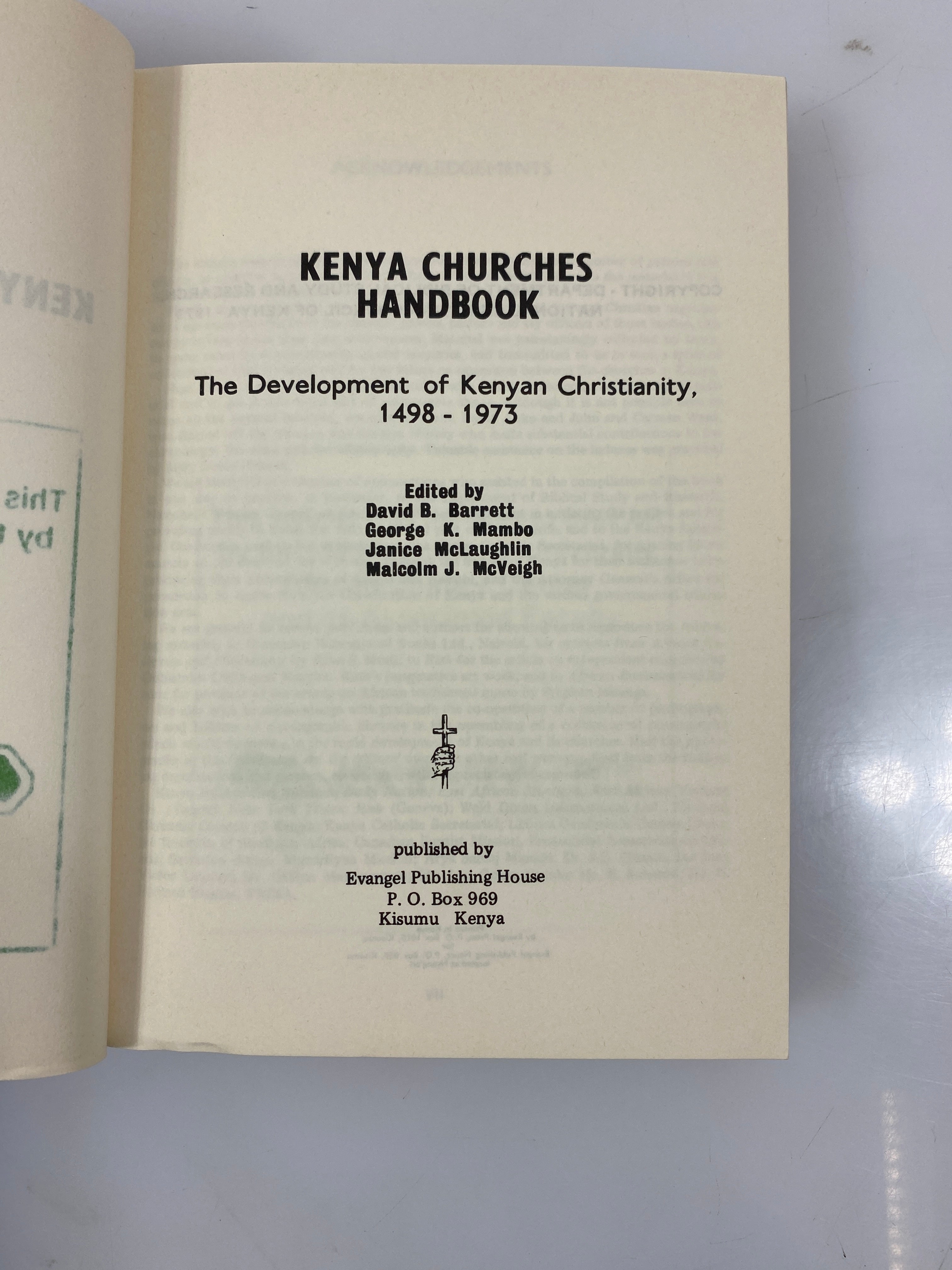 Kenya Churches Handbook Evangel Publishing House 1973 SC