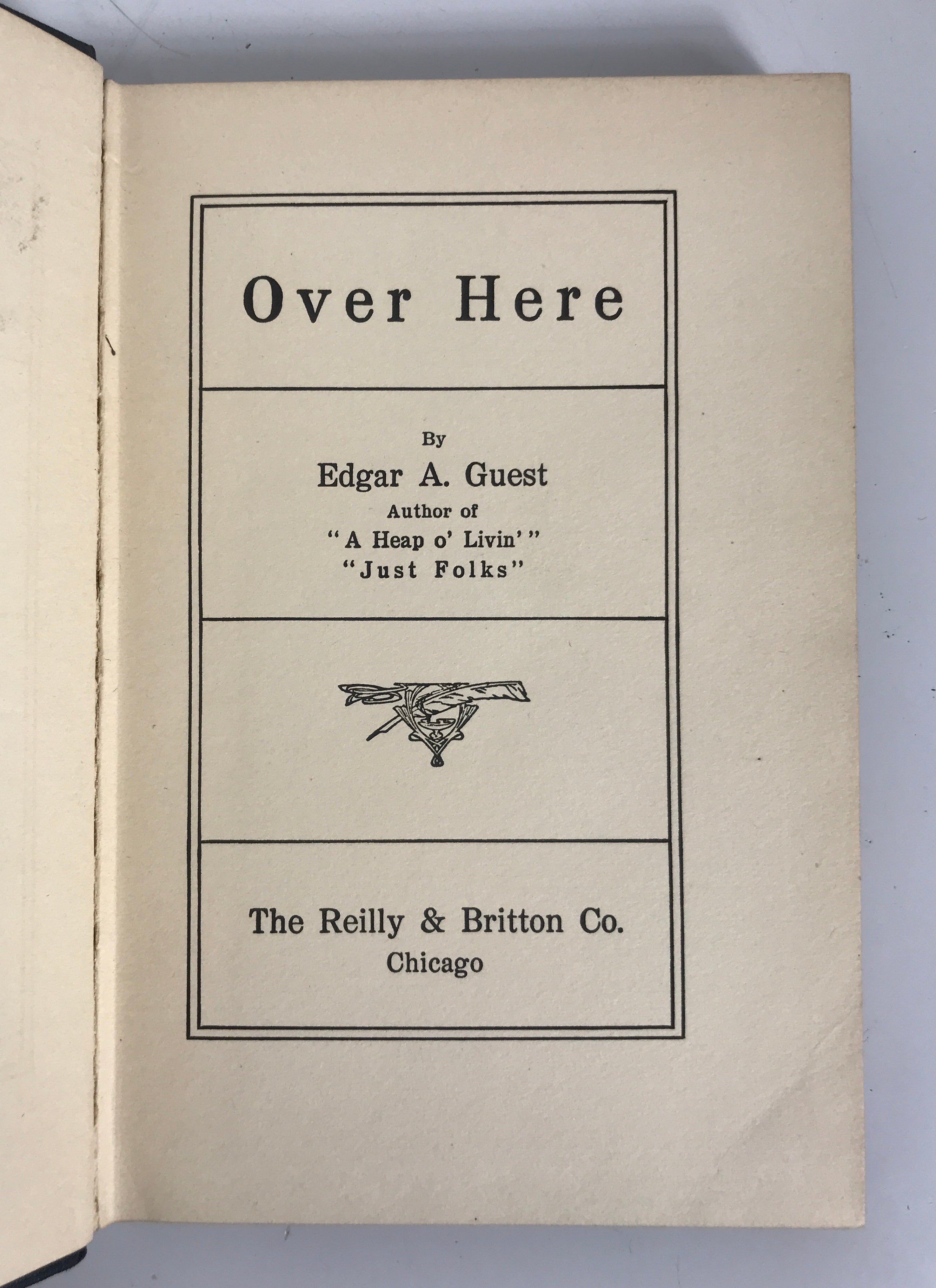 Lot of 5 Antique Edgar A. Guest 1916-1921 HC Incl War Time Rhymes/Just Folks