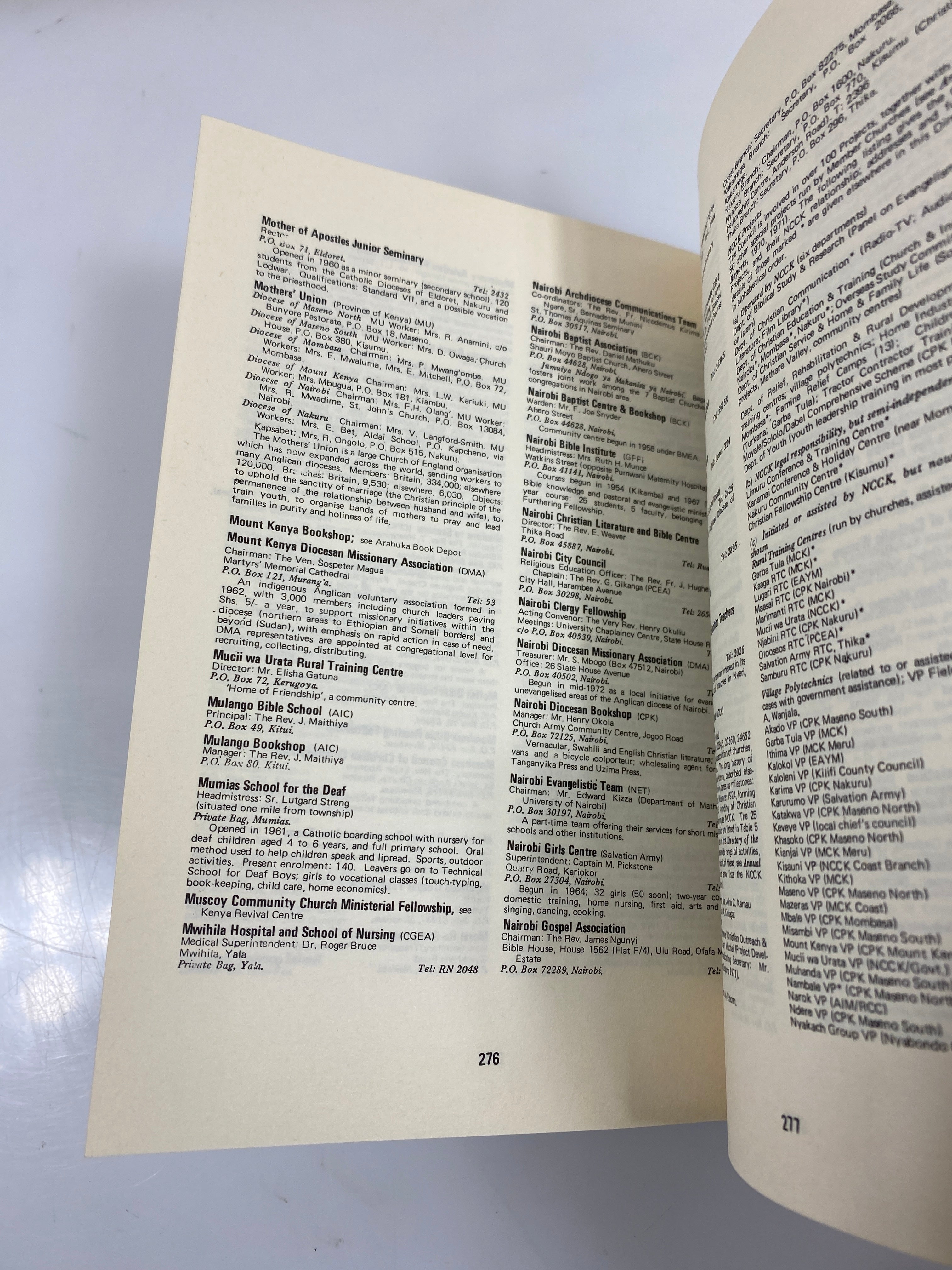 Kenya Churches Handbook Evangel Publishing House 1973 SC